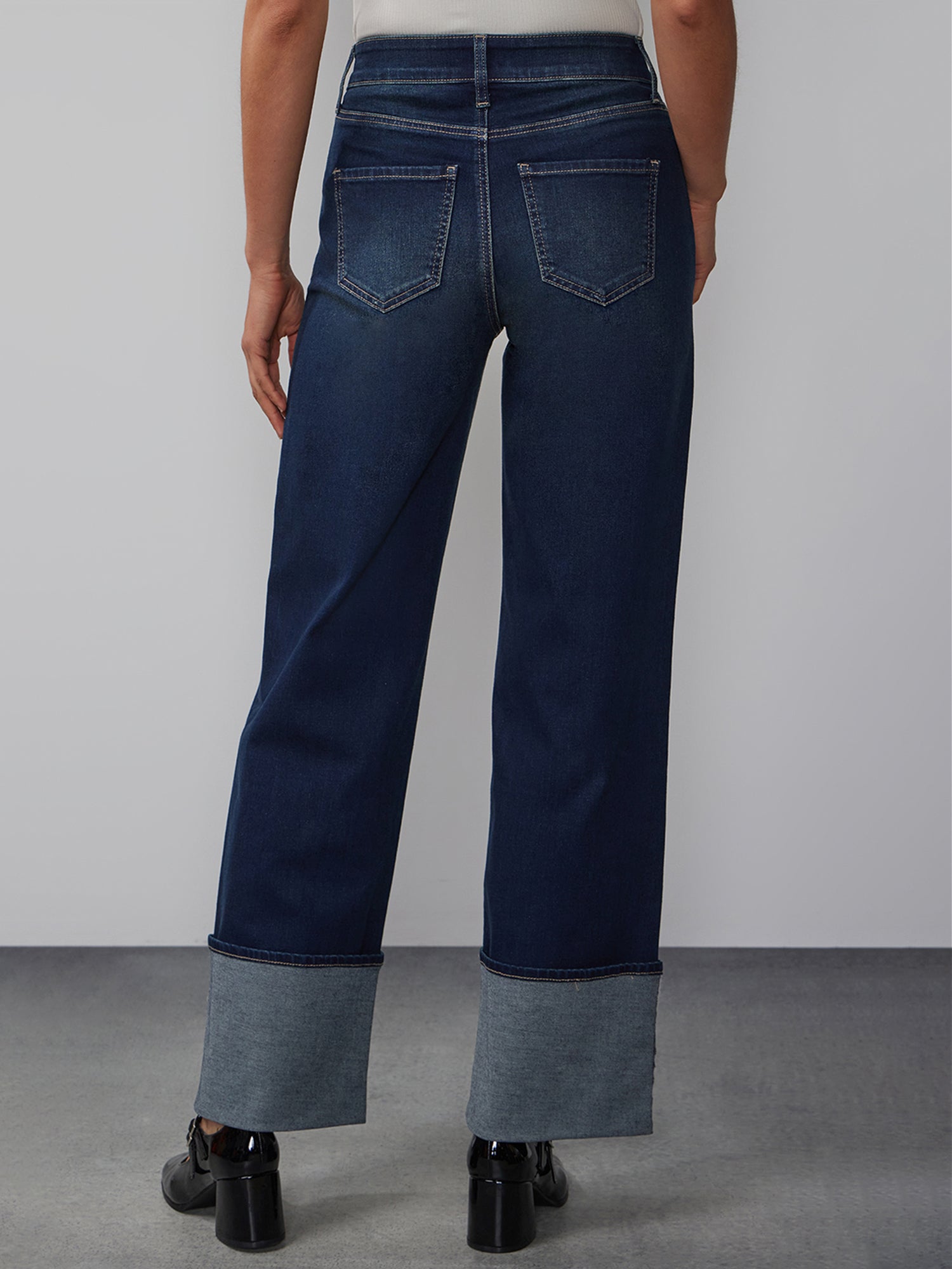 High Rise Cuffed Wide Leg Jeans – New York Company