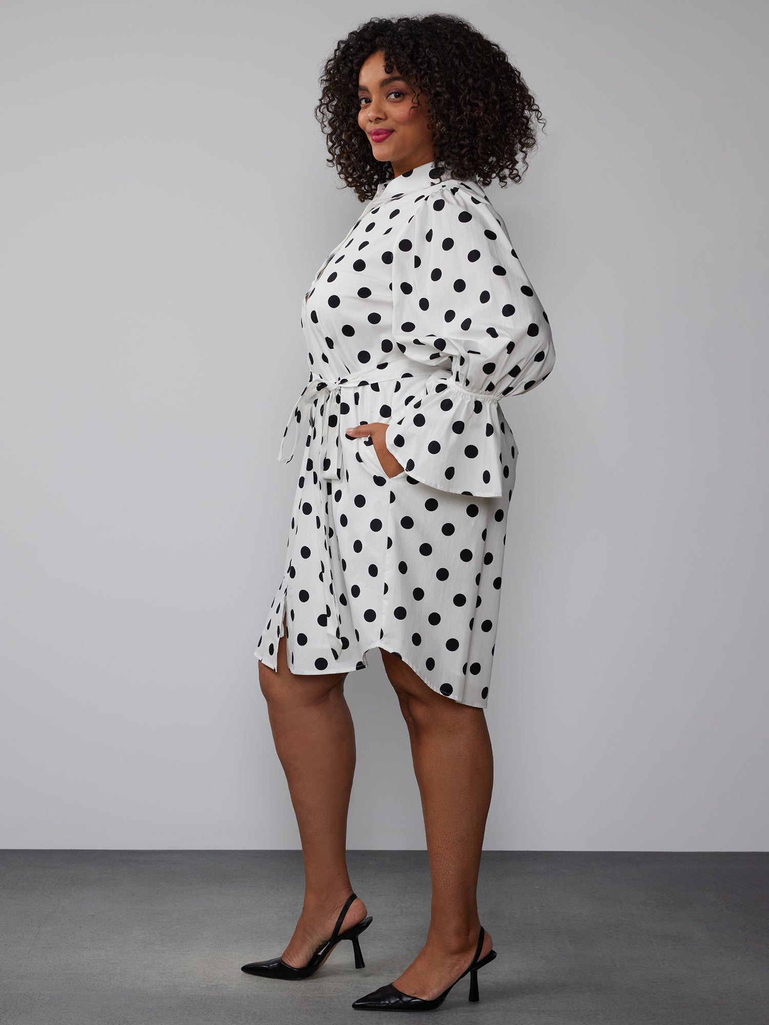 Plus Polka Dot Mini Dress  New York & Company