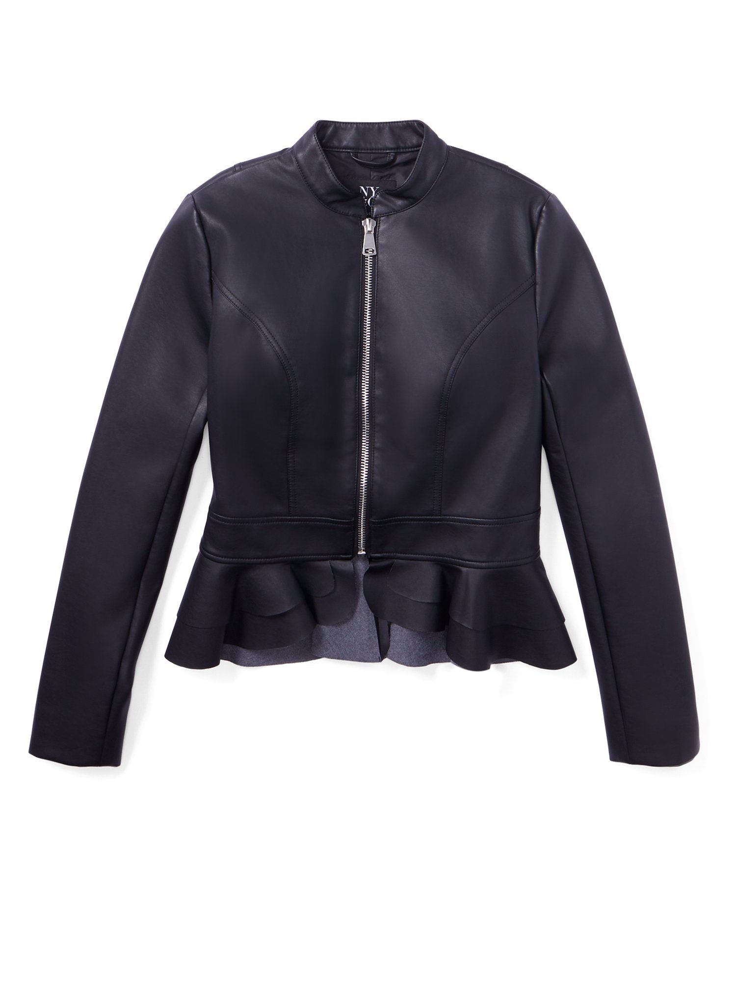 Faux-Leather Peplum Jacket – New York & Company