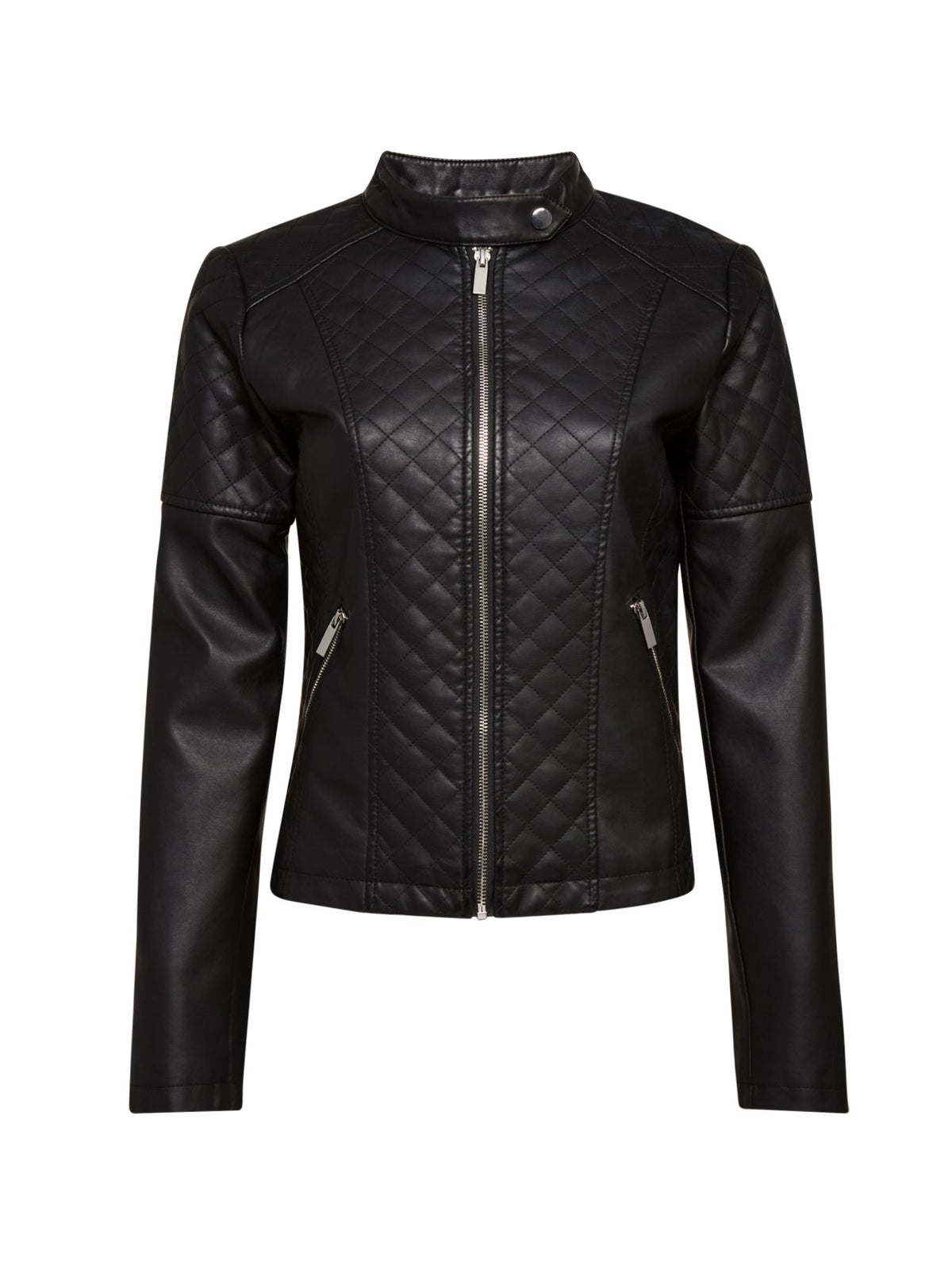 Faux-Leather Quilted Jacket – New York & Company