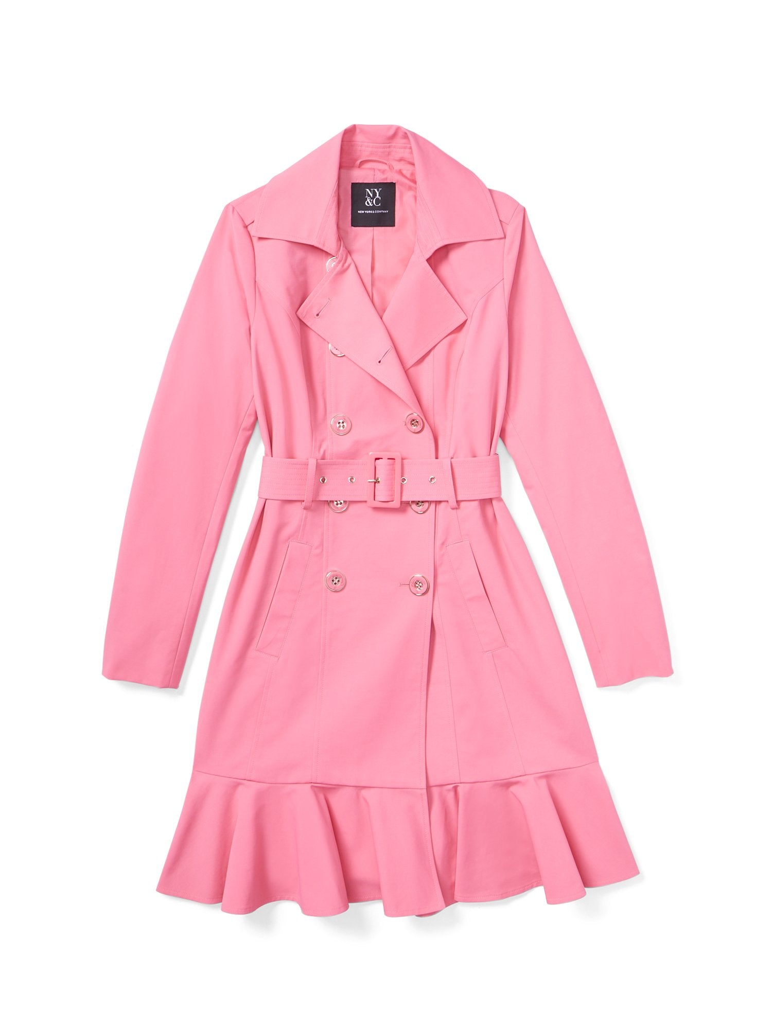 Peplum Belted Trenchcoat - City Trench Collection – New York & Company
