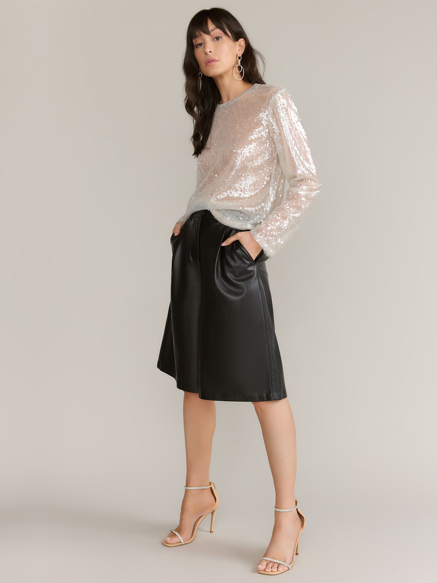 English Factory Clear Iridescent Sequin Top - Brands We Love – New