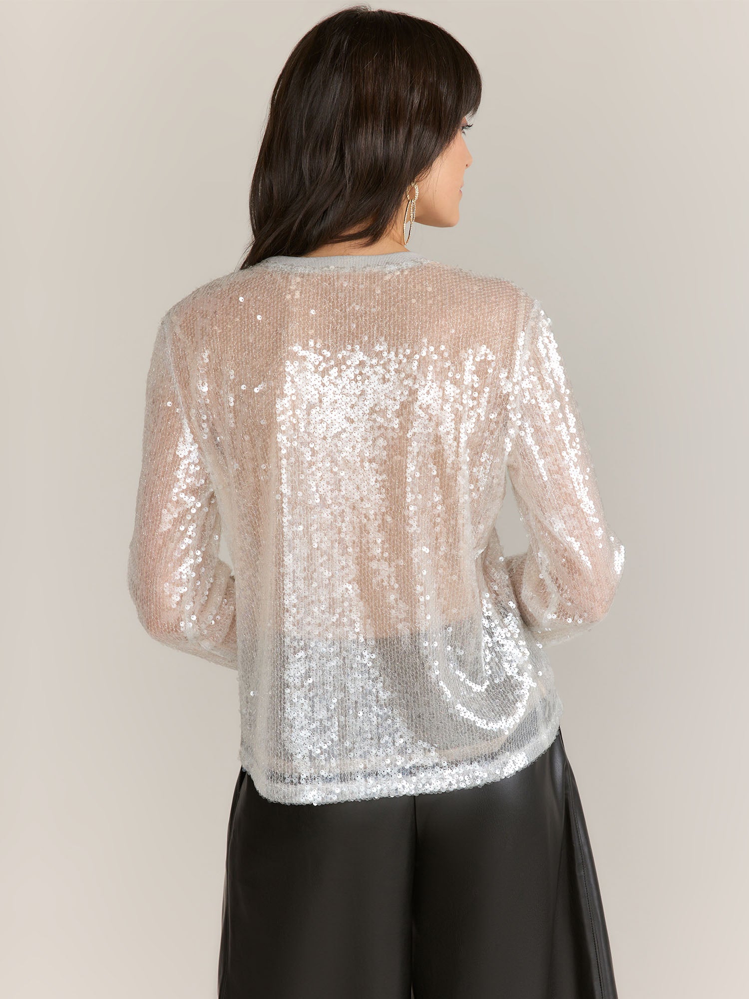 English Factory Clear Iridescent Sequin Top - Brands We Love – New
