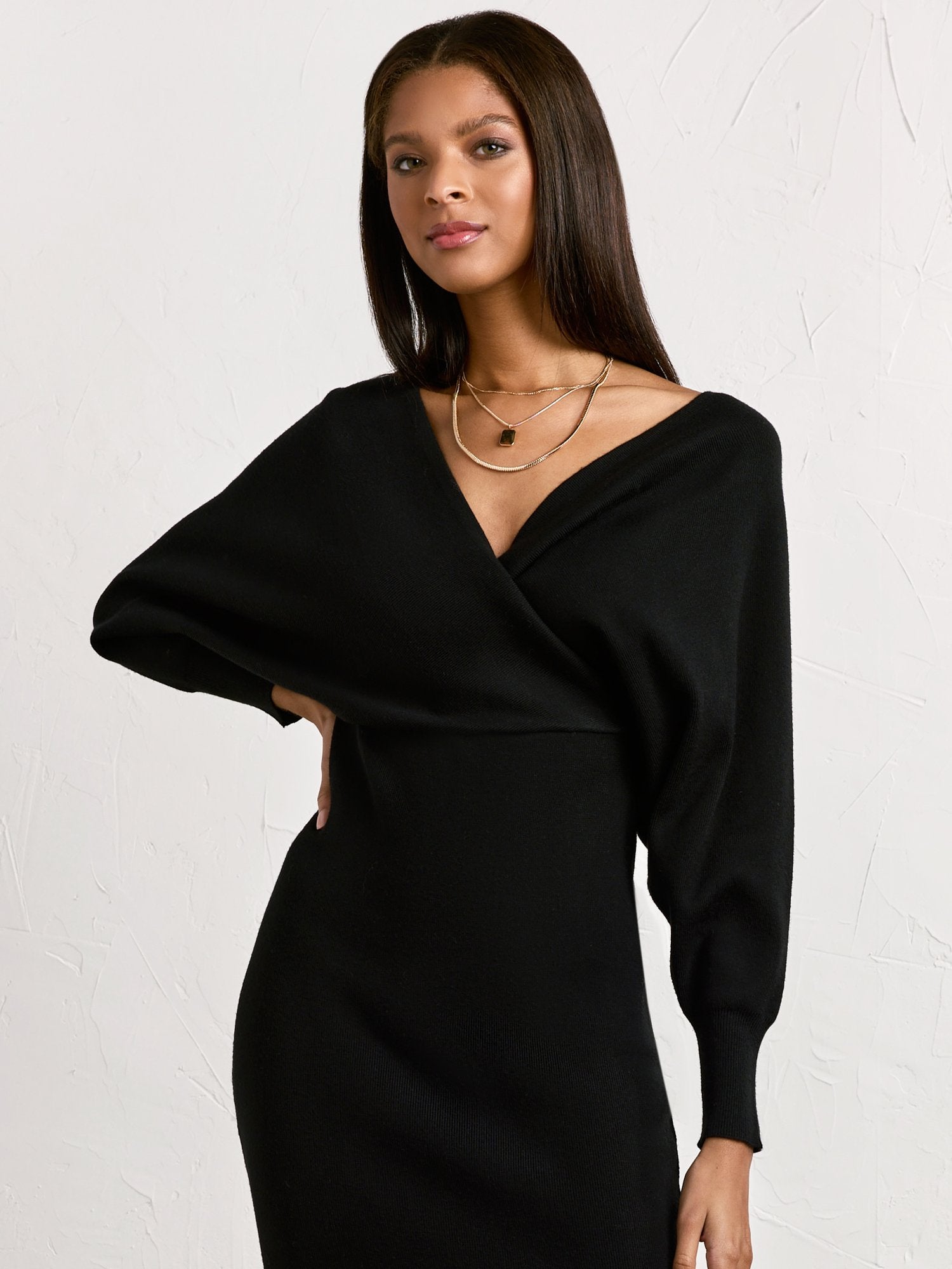 Dolman Wrap Sweater Dress - Dee Elly New York & Company Dolman Wrap Sweater Dress - Dee Elly New York & Company