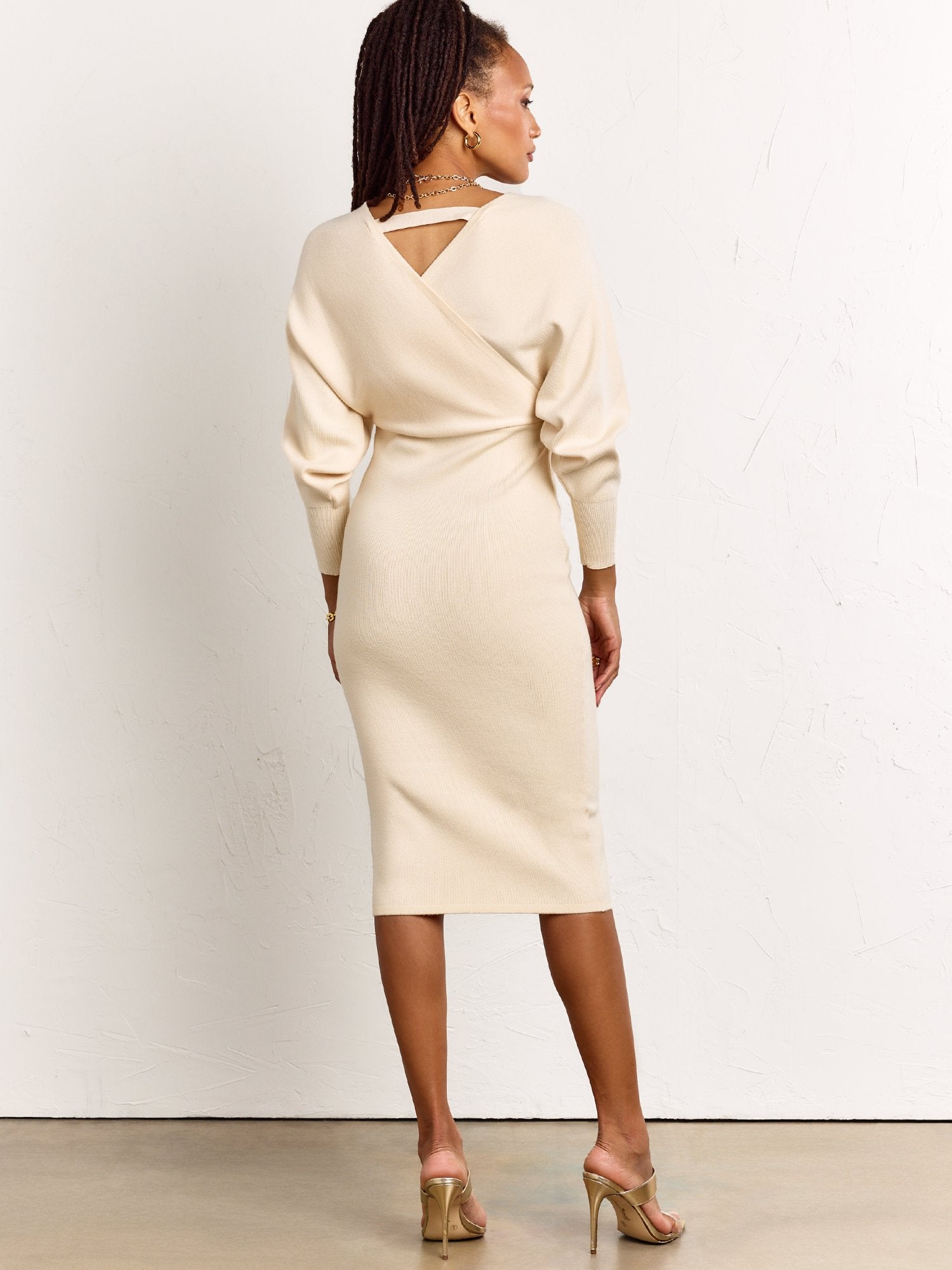 Dolman Wrap Sweater Dress Dolman Wrap Sweater Dress