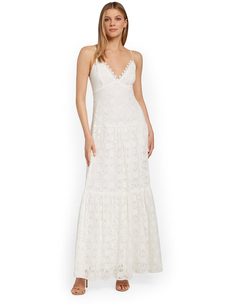 chinese dress ladies Flying Tomato Lace V-Neck Maxi Dress
