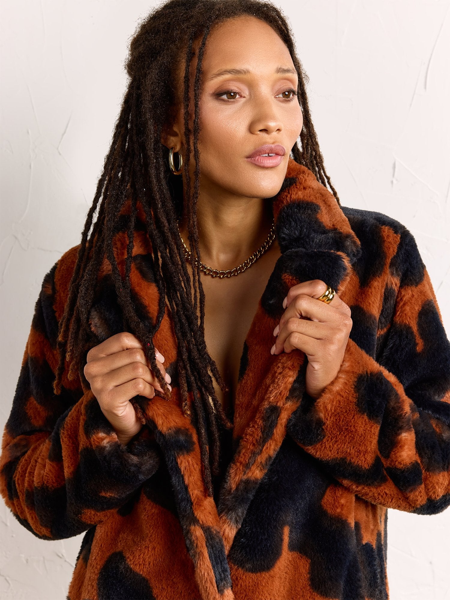 Stoosh Cowhide Print Faux Fur Coat - Brands We Love – New York