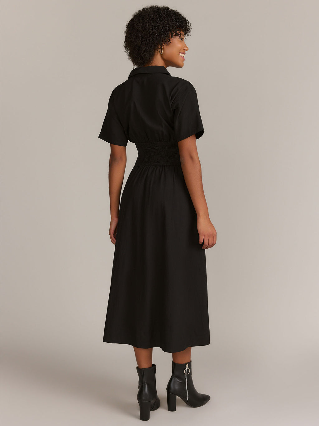 gilli midi dress Gilli Short Sleeve Zip Front Midi Dress