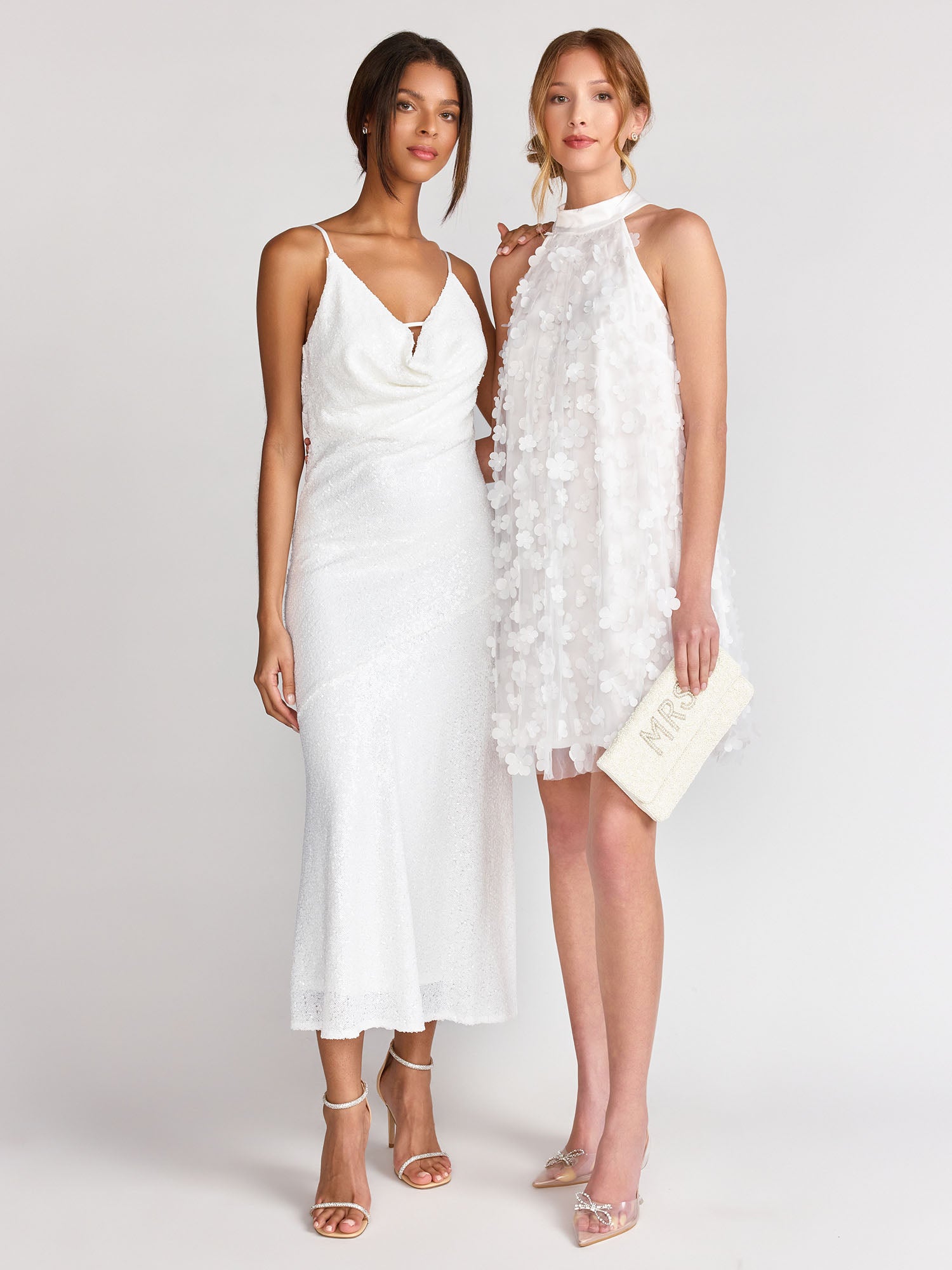 white christmas dresses Ruffled Mesh Long Tie Front Midi Dress – New York & Company