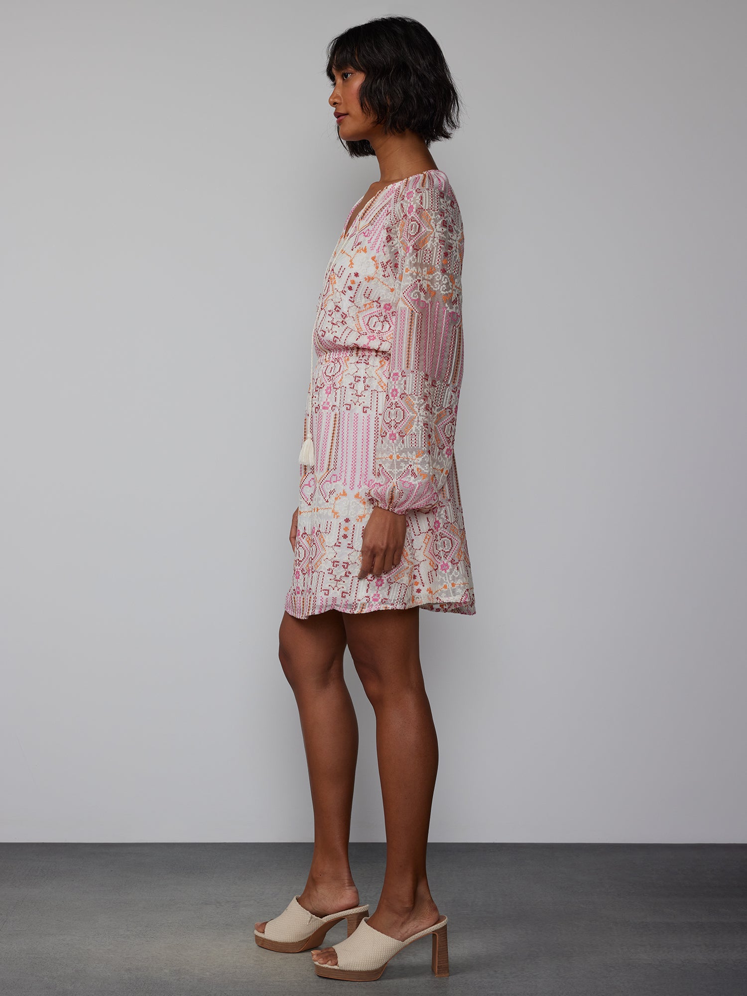 pink peasant dress Long Sleeve Embroidered Peasant Dress – New York & Company