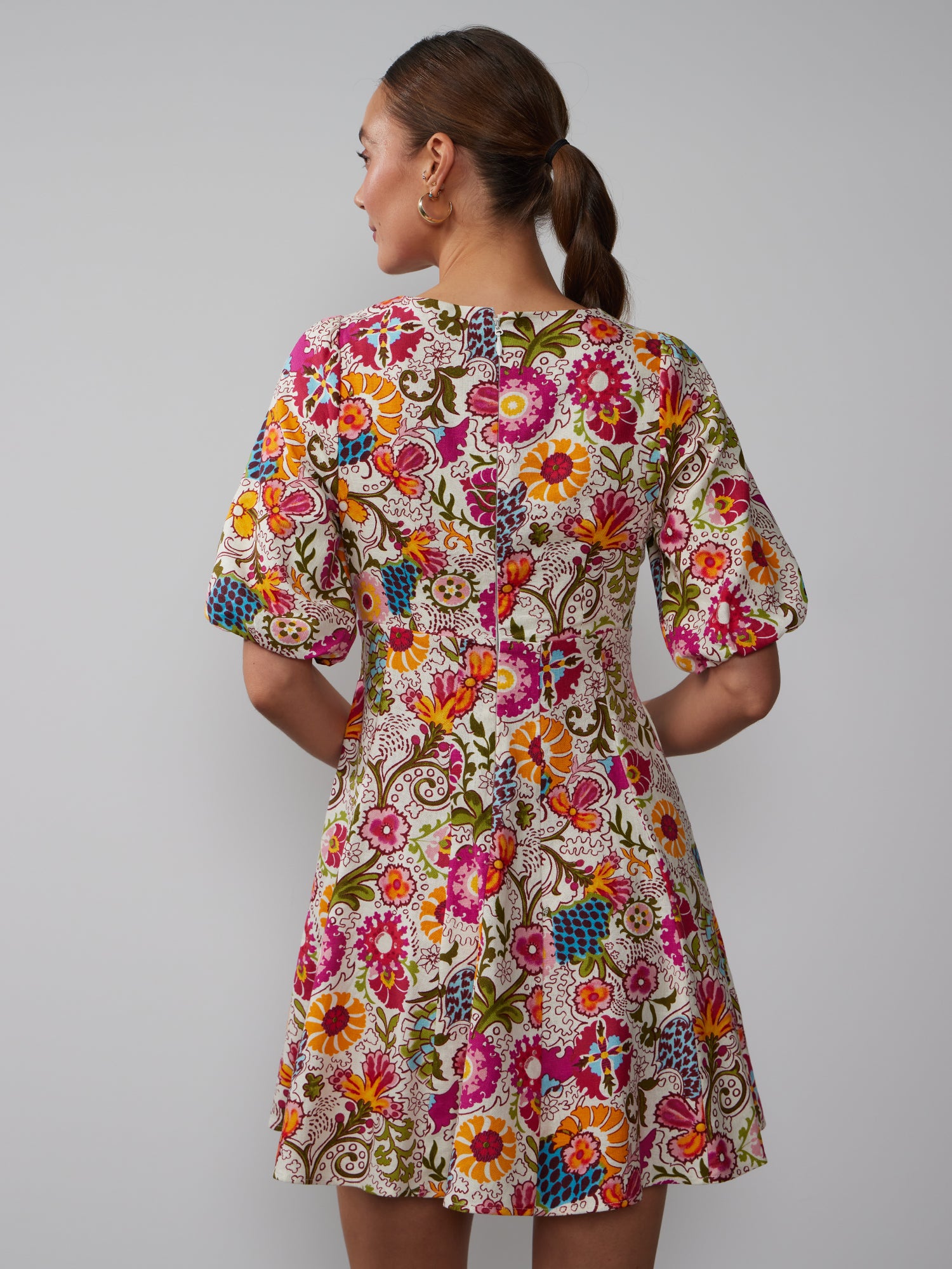 Floral Seamed Fit and Flare Dress Floral Seamed Fit and Flare Dress