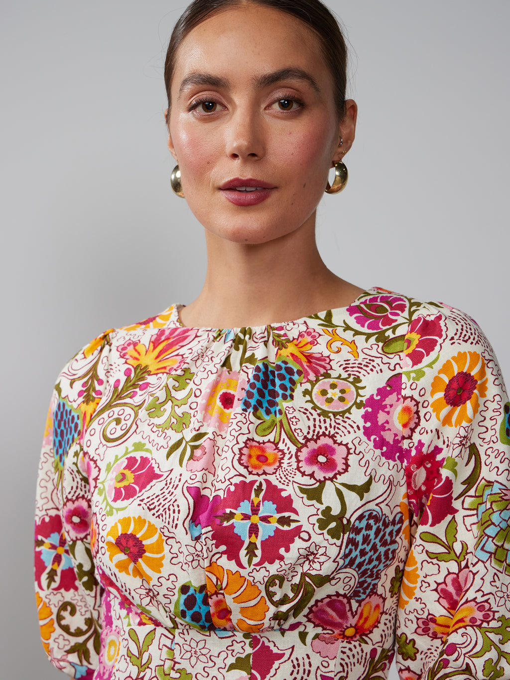 Floral Seamed Fit and Flare Dress – New York & Company