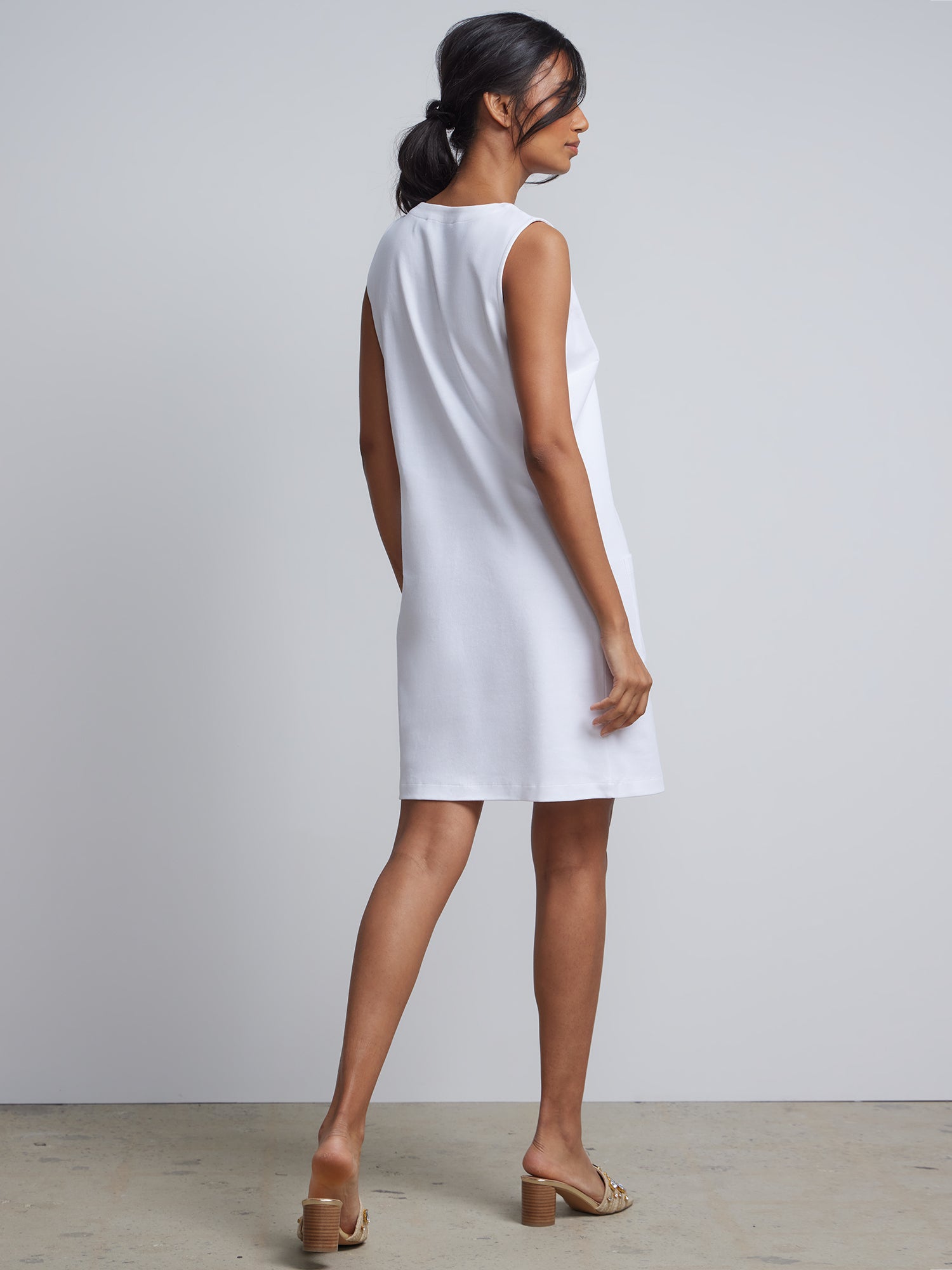 Patch-Pocket Shift Dress
