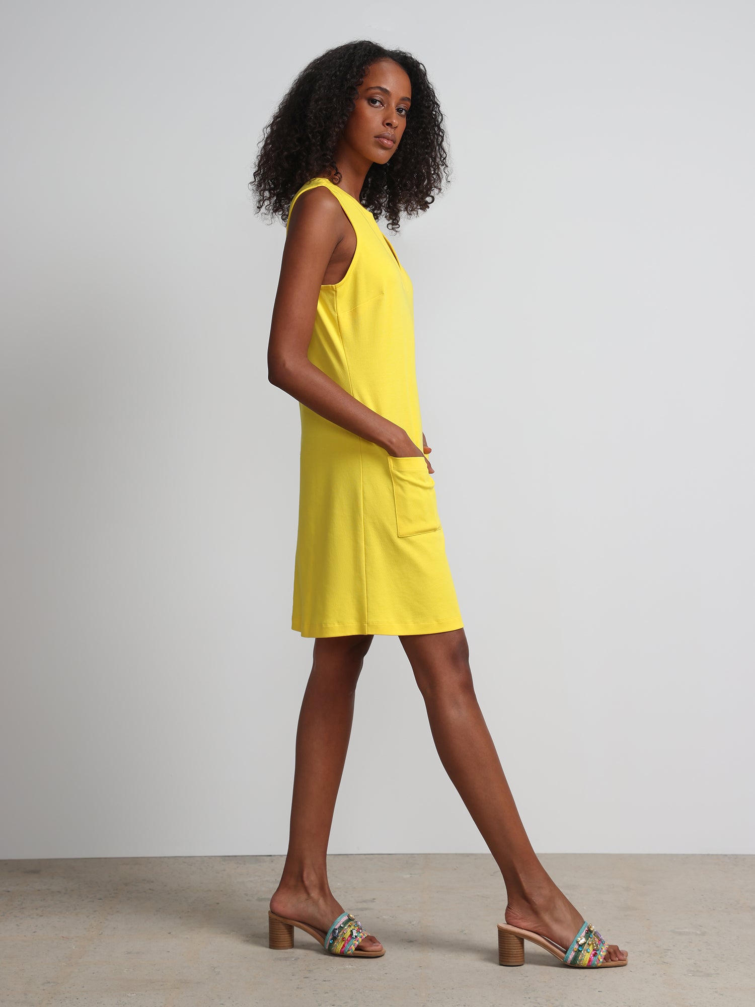 Patch-Pocket Shift Dress