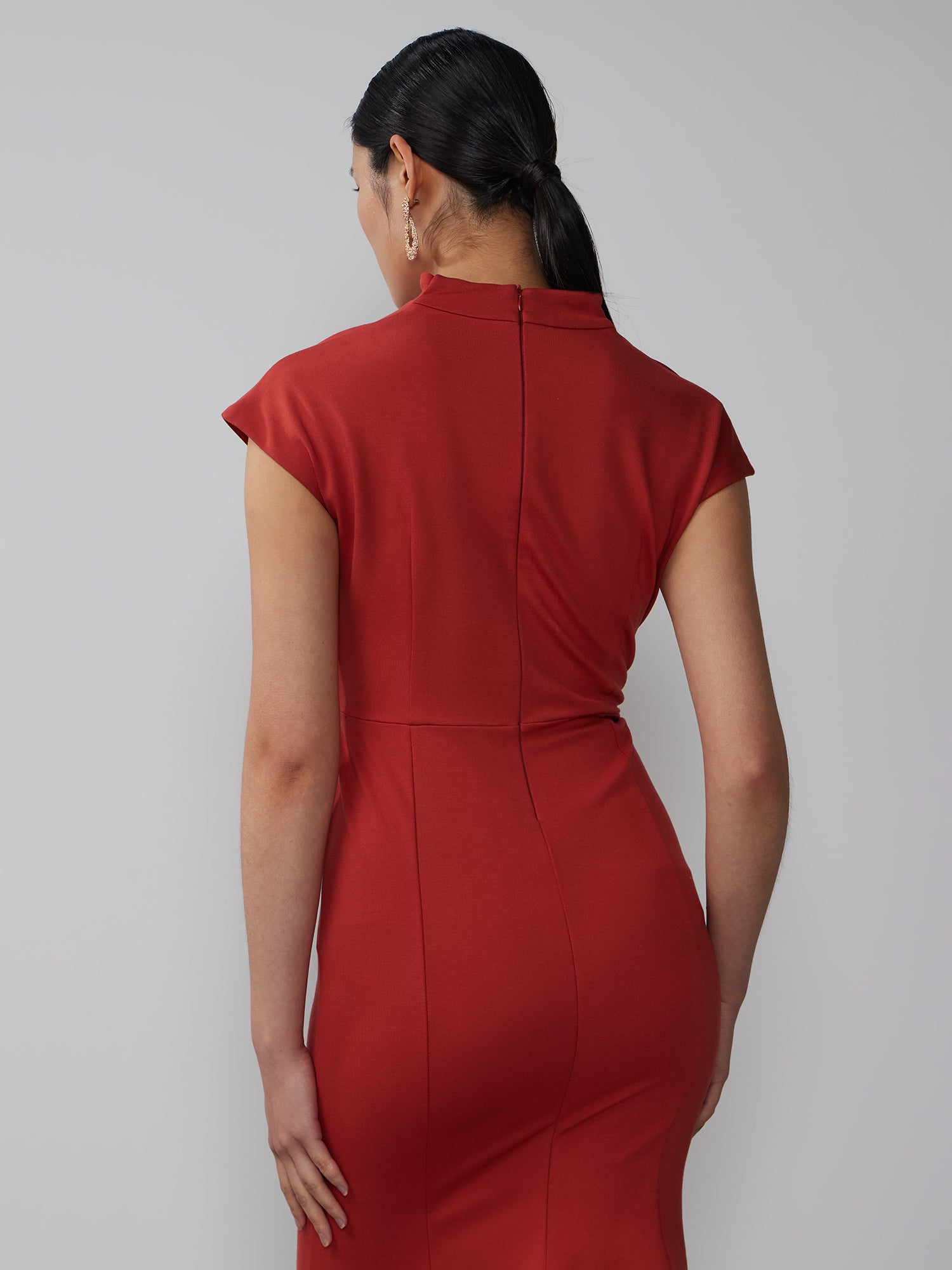 Square Neck Flare Hem Sheath Dress – New York & Company