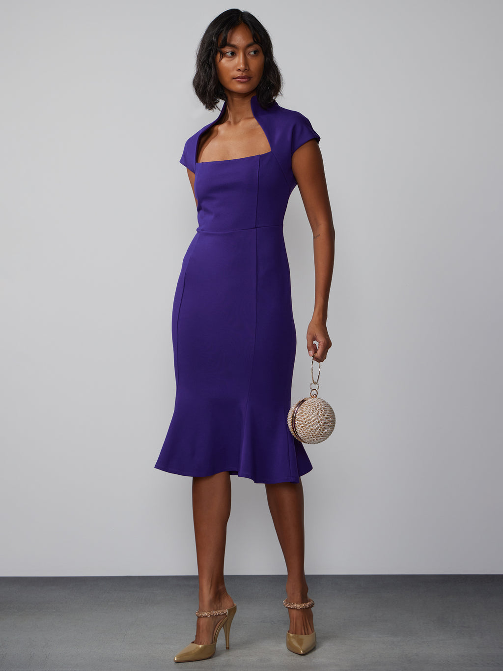 Square Neck Flare Hem Sheath Dress – New York & Company