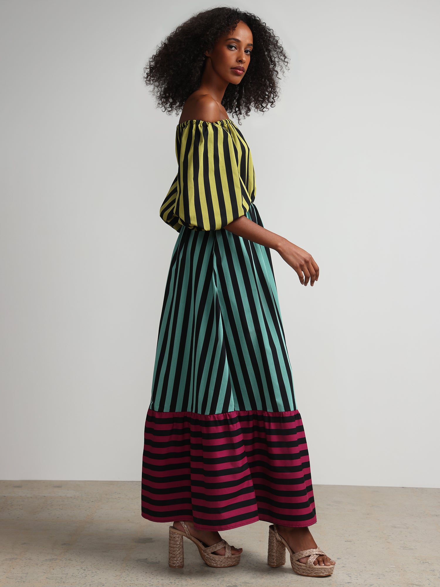 Colorblock Striped Maxi Dress New York & Company Colorblock Striped Maxi Dress New York & Company