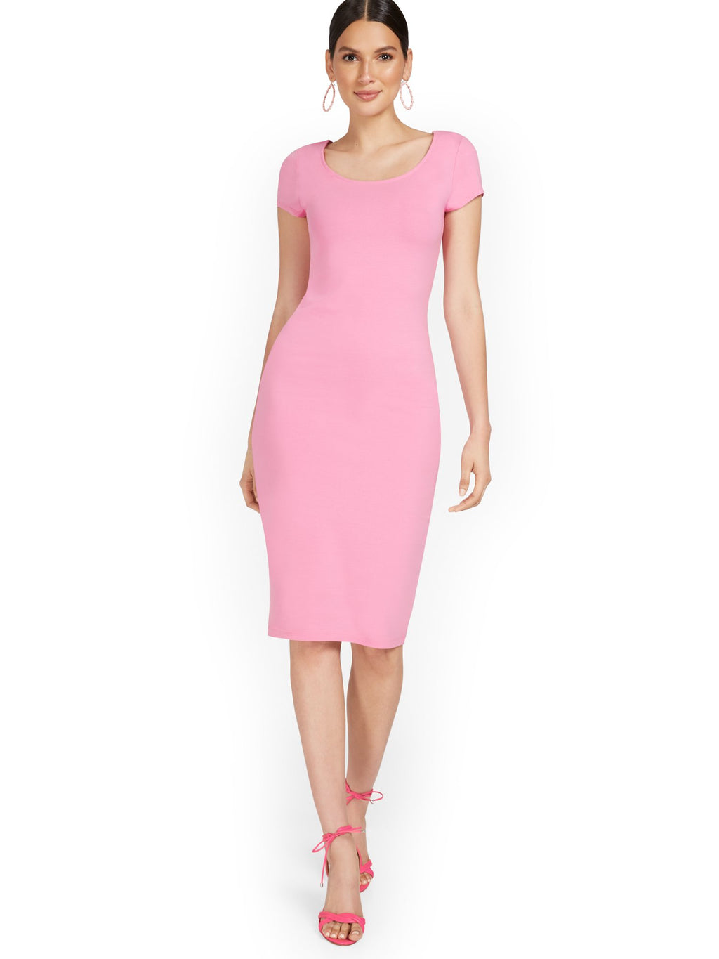 Scoopneck Cap-Sleeve Midi Dress - Everyday Collection New York & Company Scoopneck Cap-Sleeve Midi Dress - Everyday Collection New York & Company