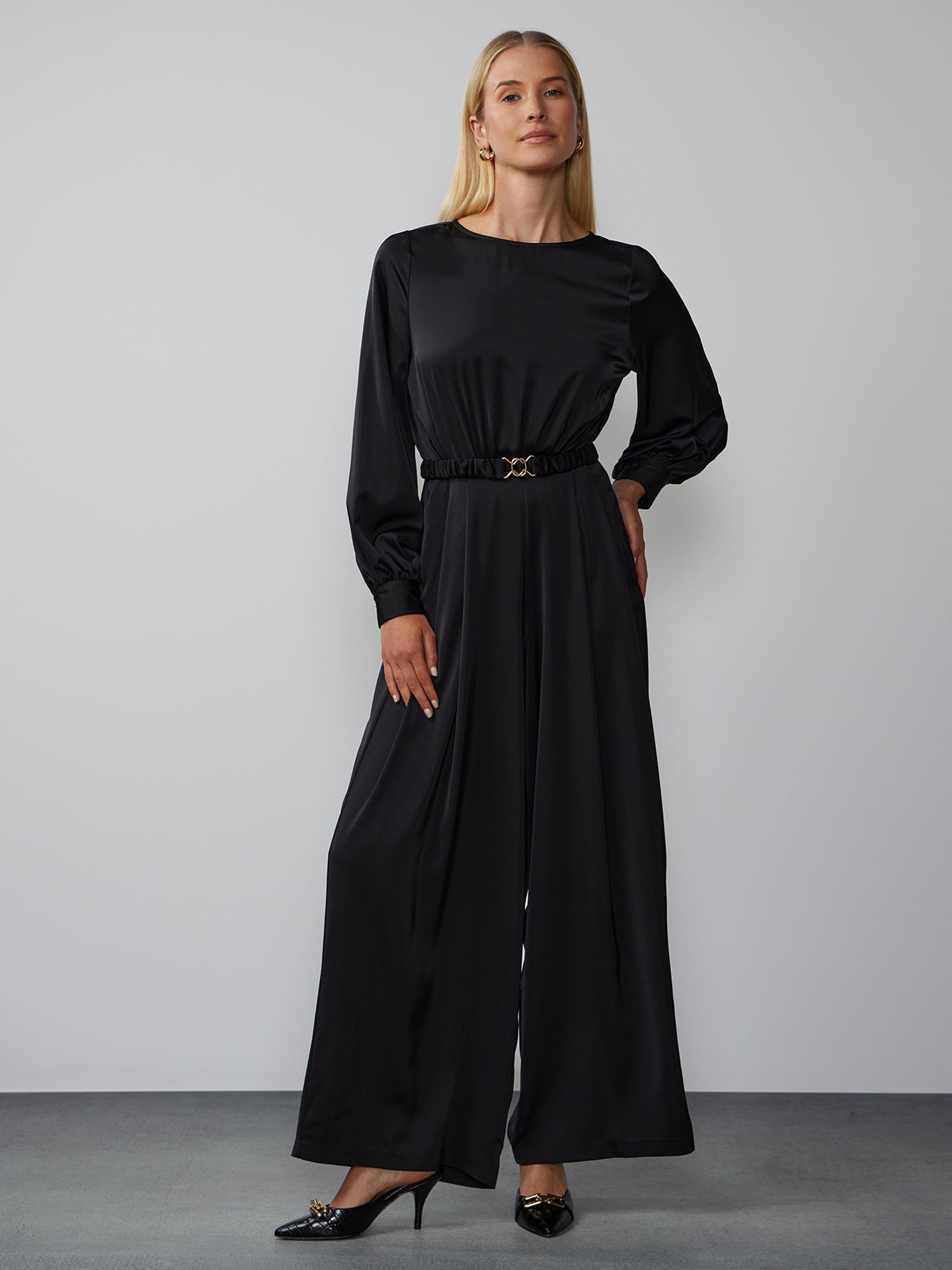 Long Sleeve Wide Leg Jumpsuit – New York & Company