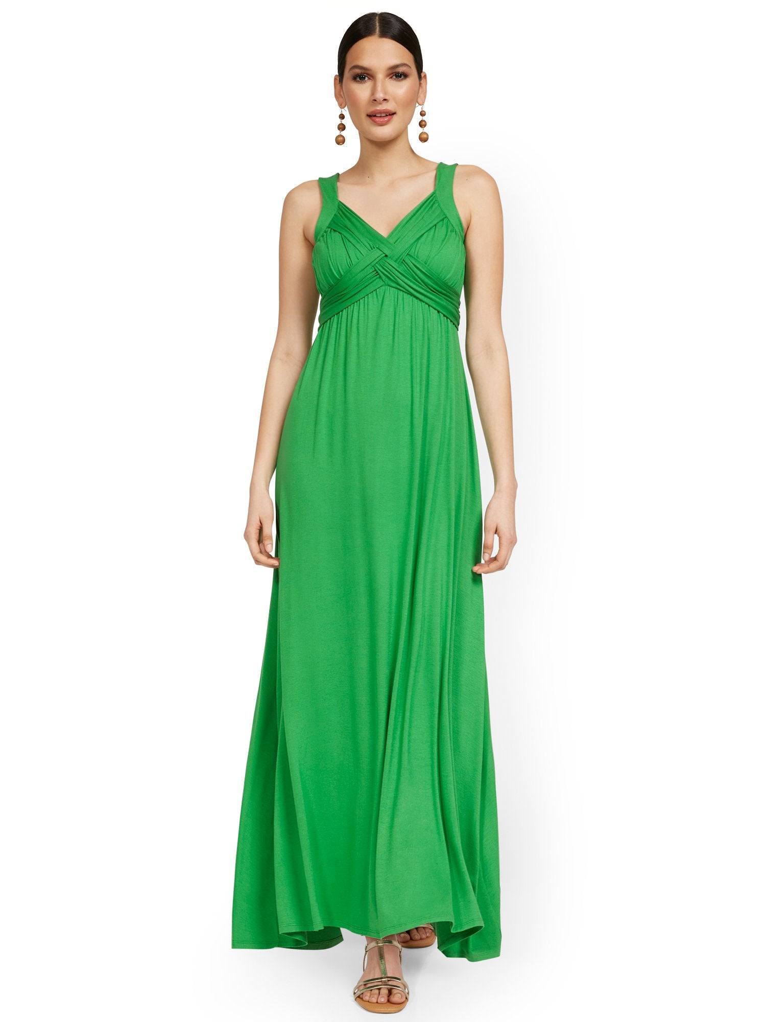 Petite Goddess Maxi Dress - XXSMALL / GREEN