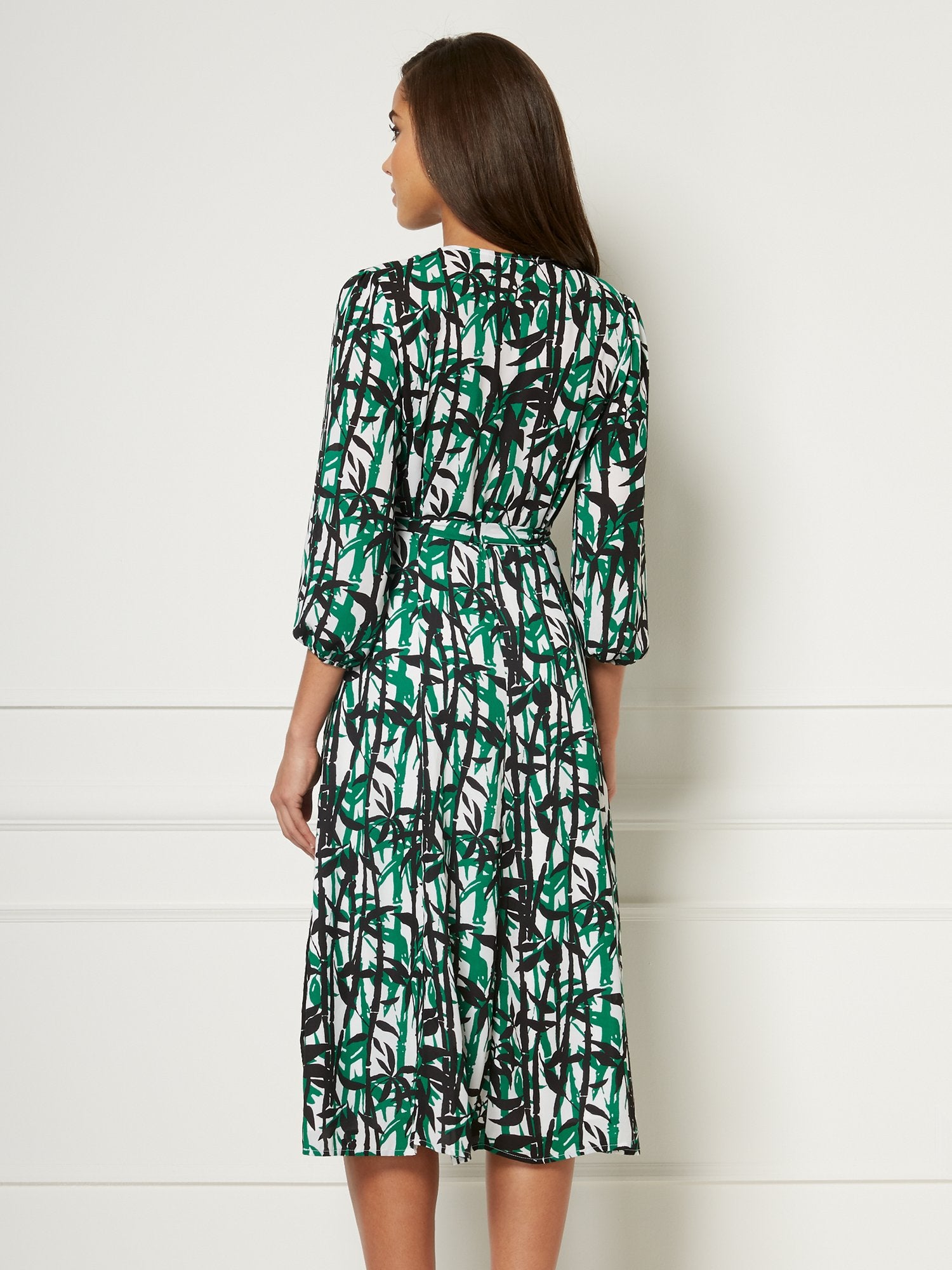 Brenda Palm-Print Dress