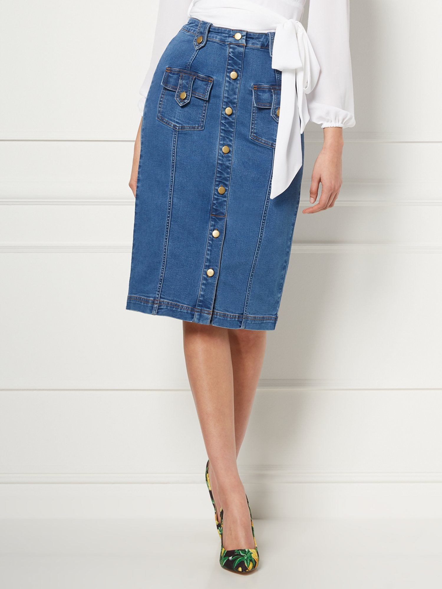 Lyonne Denim Skirt - Eva Mendes Collection – New York & Company