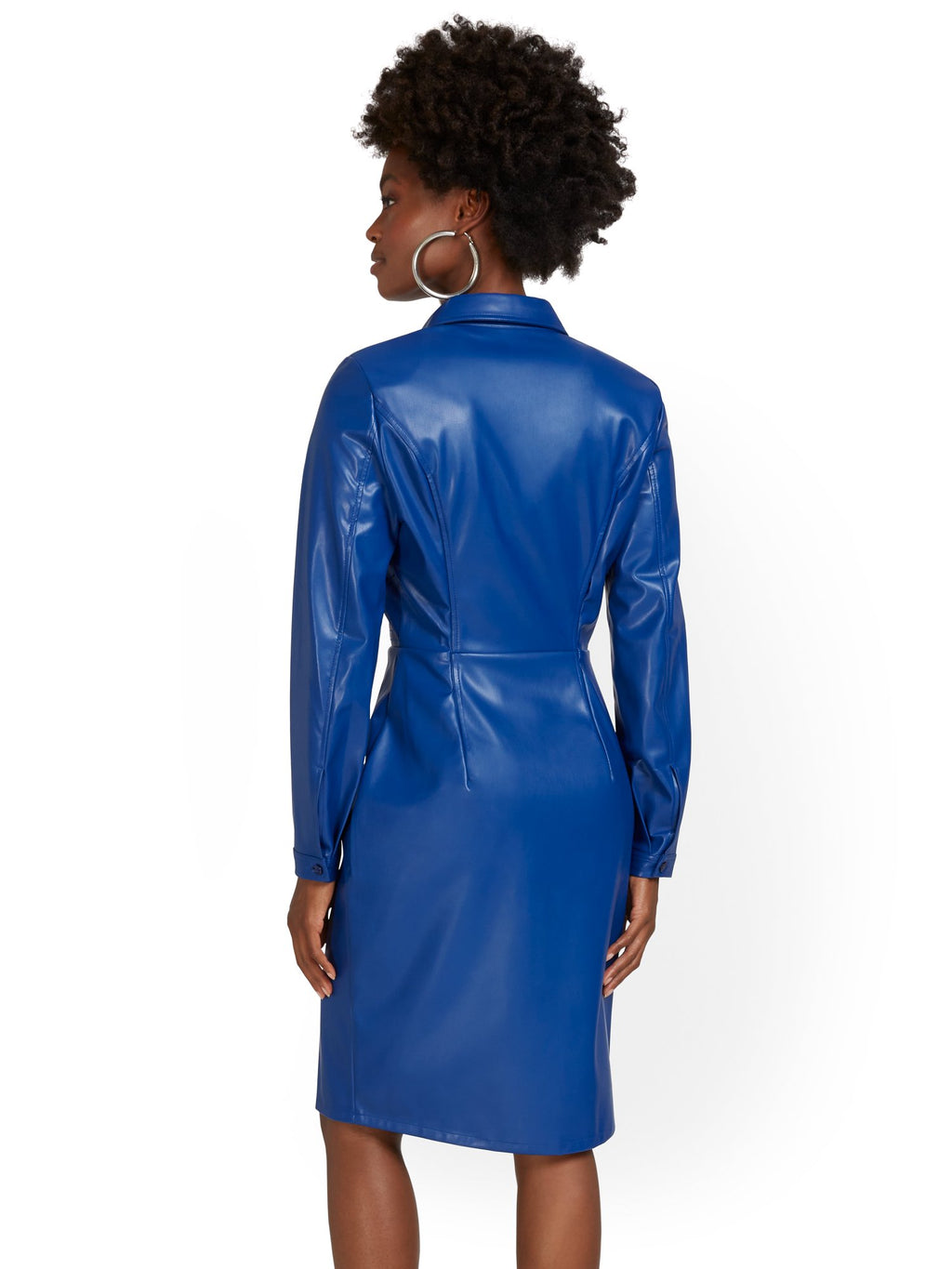 Faux-Leather Sheath Dress Faux-Leather Sheath Dress