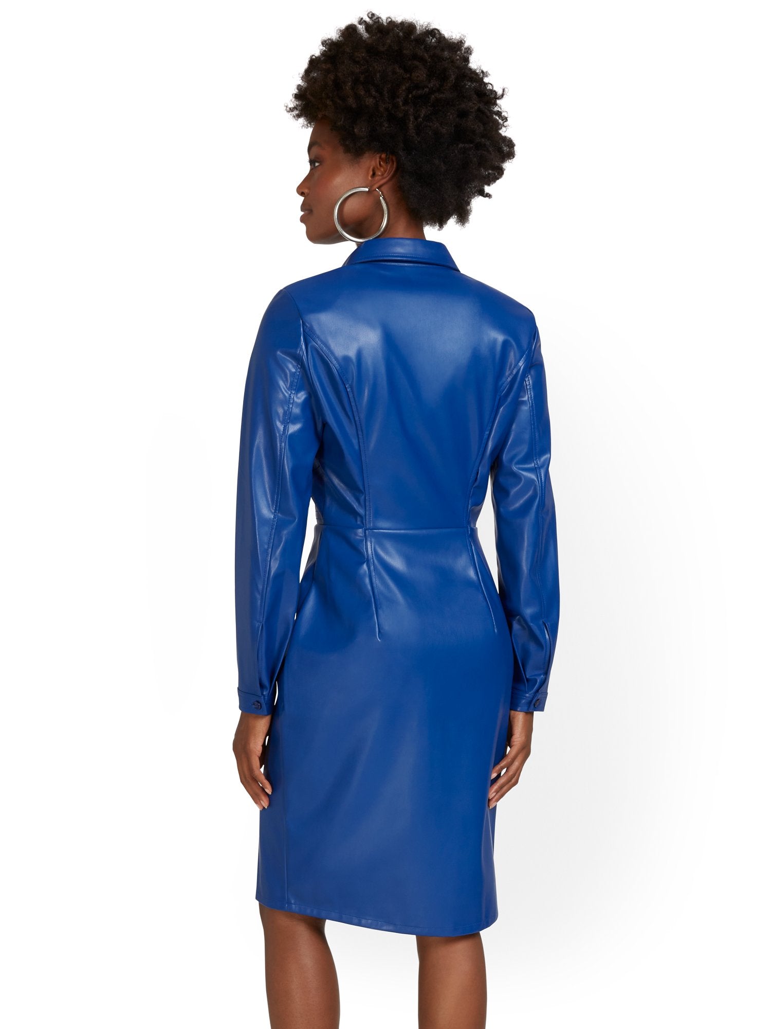 Faux-Leather Sheath Dress New York & Company Faux-Leather Sheath Dress New York & Company