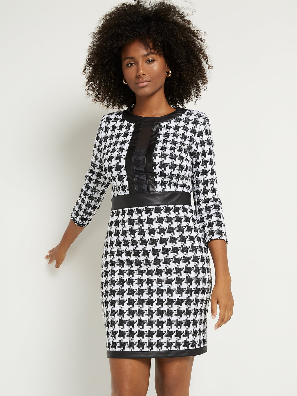 Houndstooth Sheath Dress