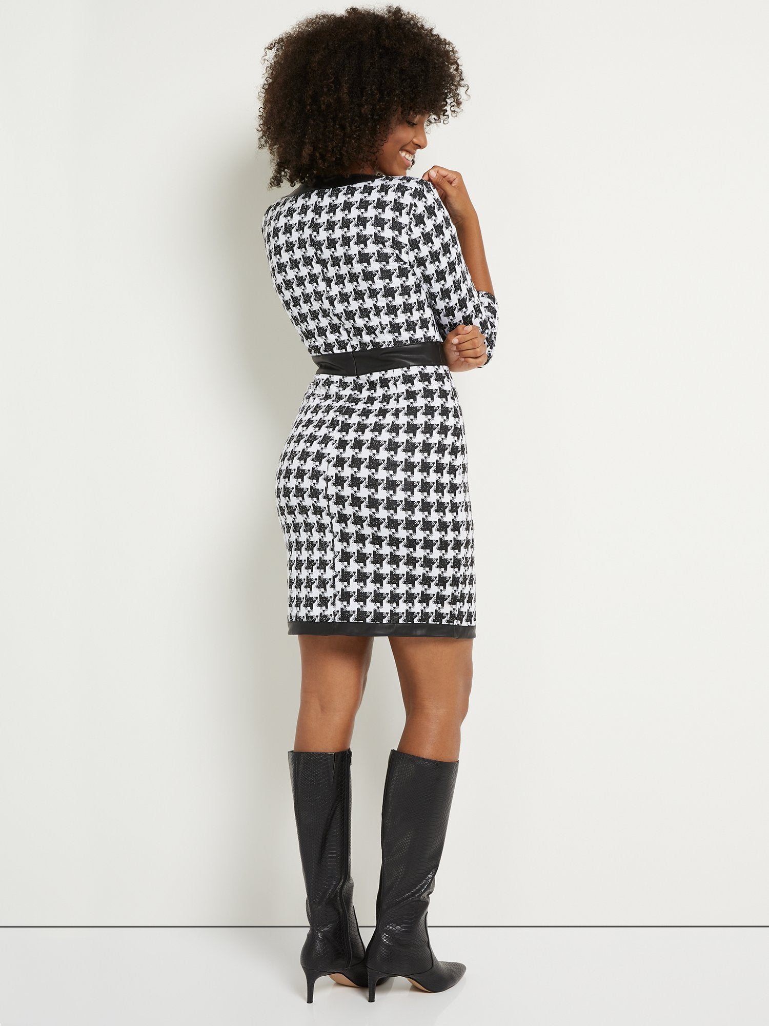 Houndstooth Sheath Dress - Superflex New York & Company Houndstooth Sheath Dress - Superflex New York & Company