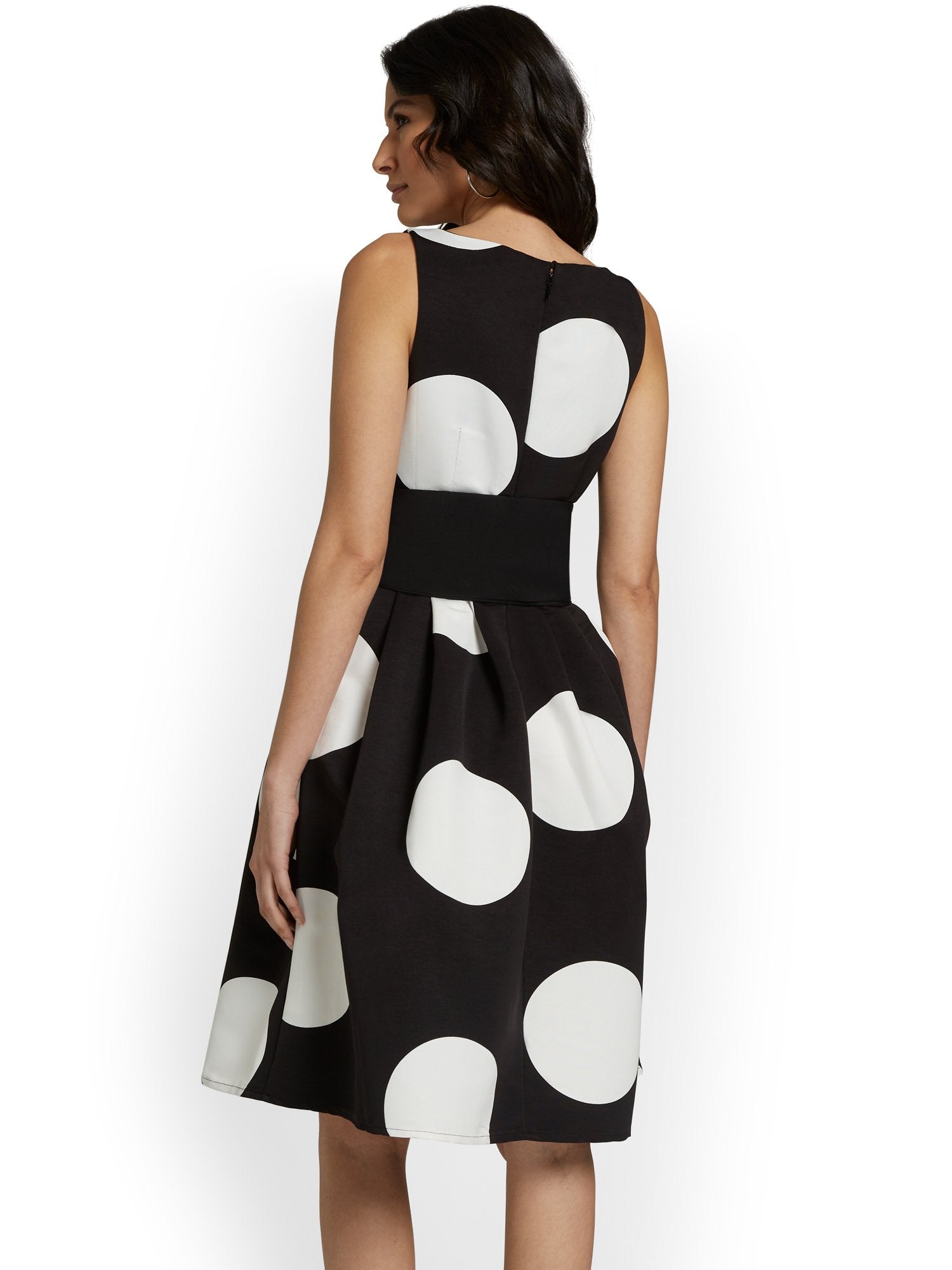 Polka-Dot Flare Dress  New York & Company