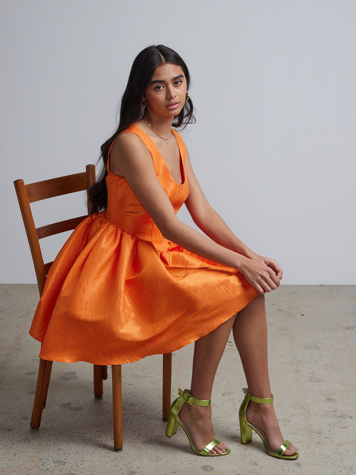 Corset-Waist Flare Dress New York & Company Corset-Waist Flare Dress New York & Company