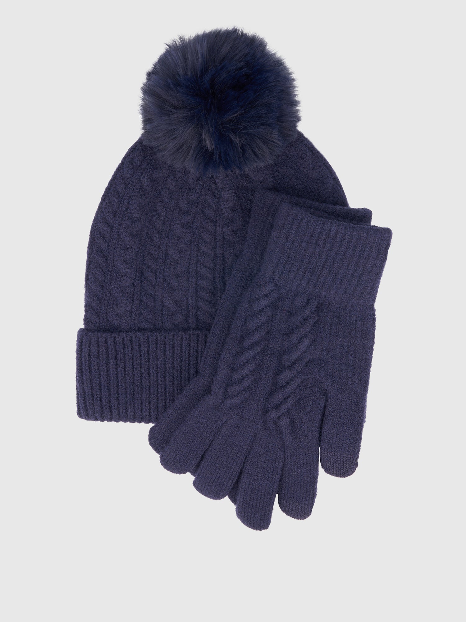 Cable Knit Beanie Glove Set – New York Company