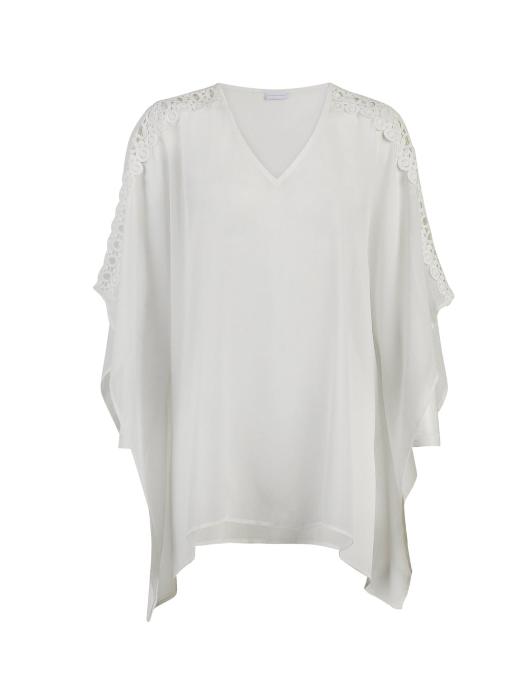 Crochet-Trim Chiffon Topper – New York & Company