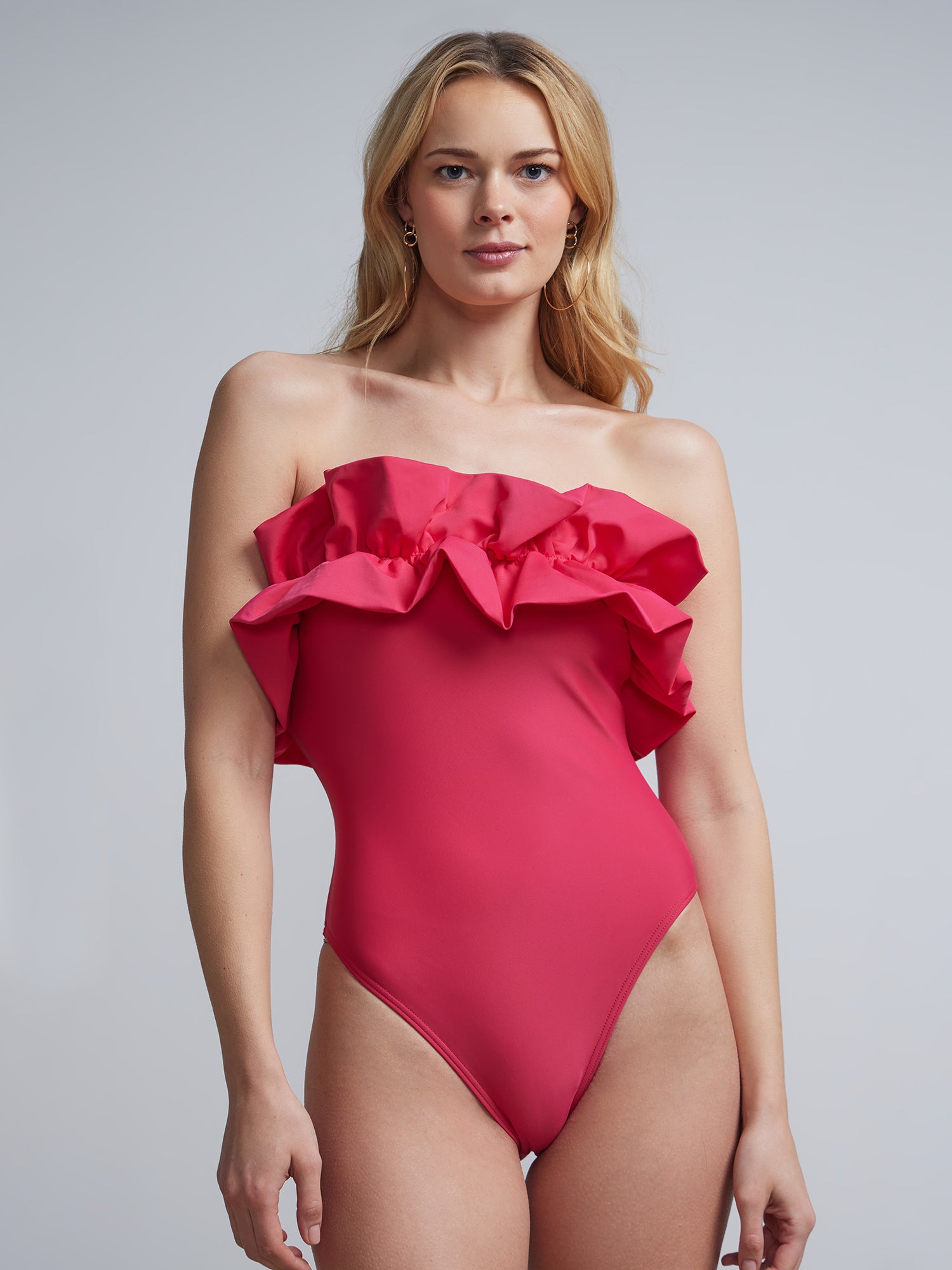 Strapless Ruffle One-Piece Swimsuit - NY&C Swimwear – New York