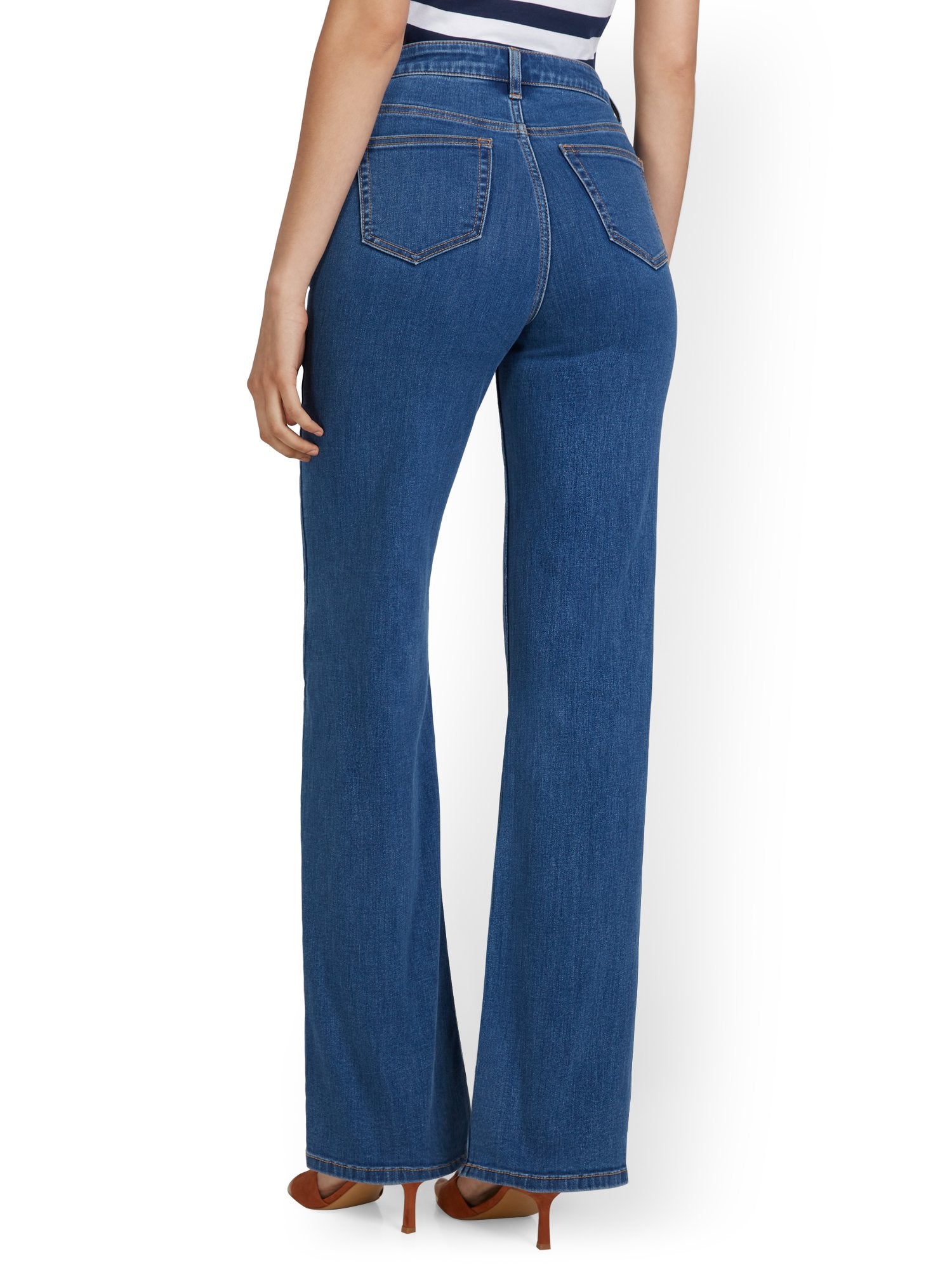 新品 New York High-Waisted Jeans 24 blue Ultra High-Waisted Wide-Leg Jeans – New York & Company