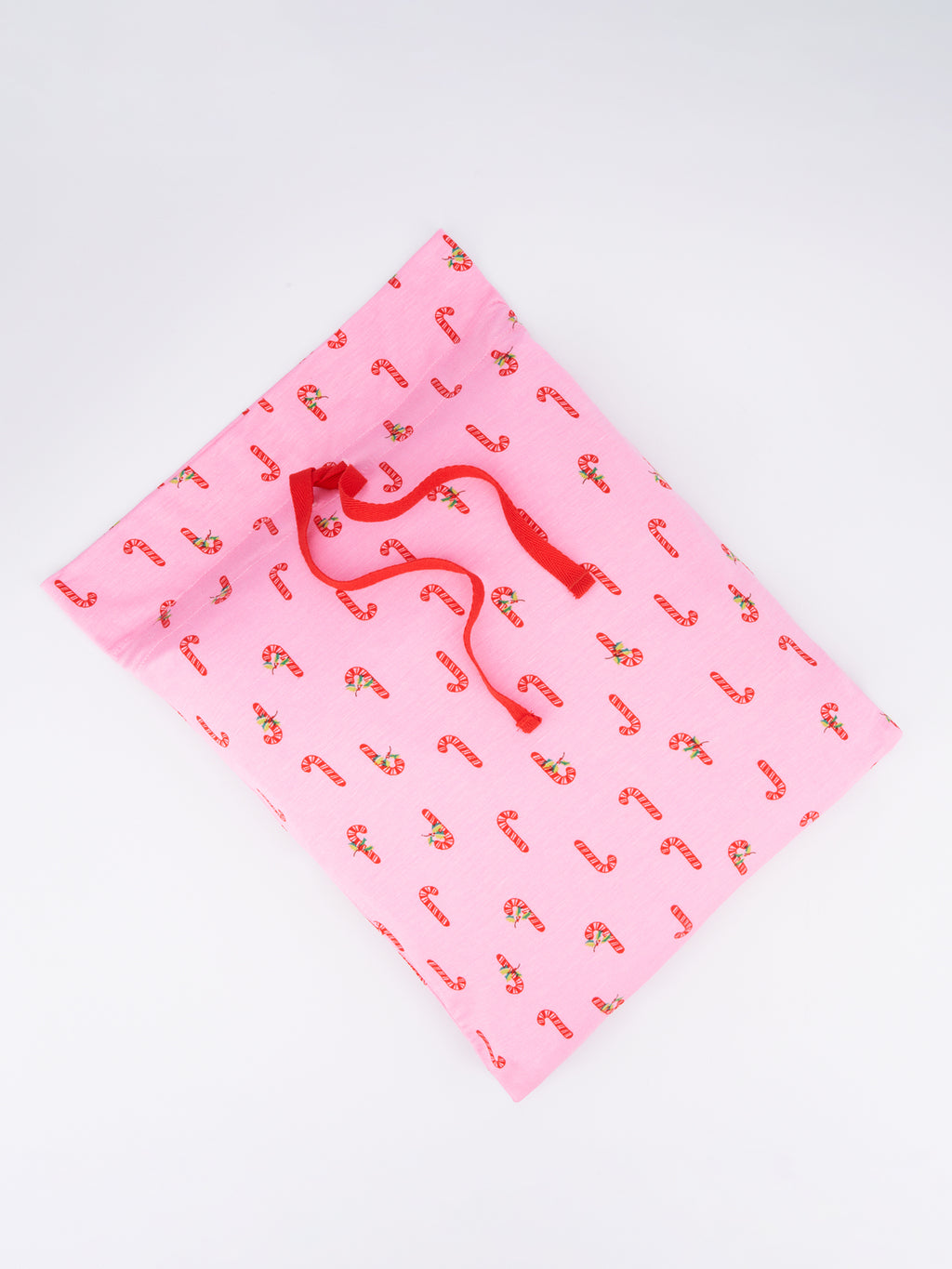 Candy Cane Print Round Neck Top and Pants Lounge Set