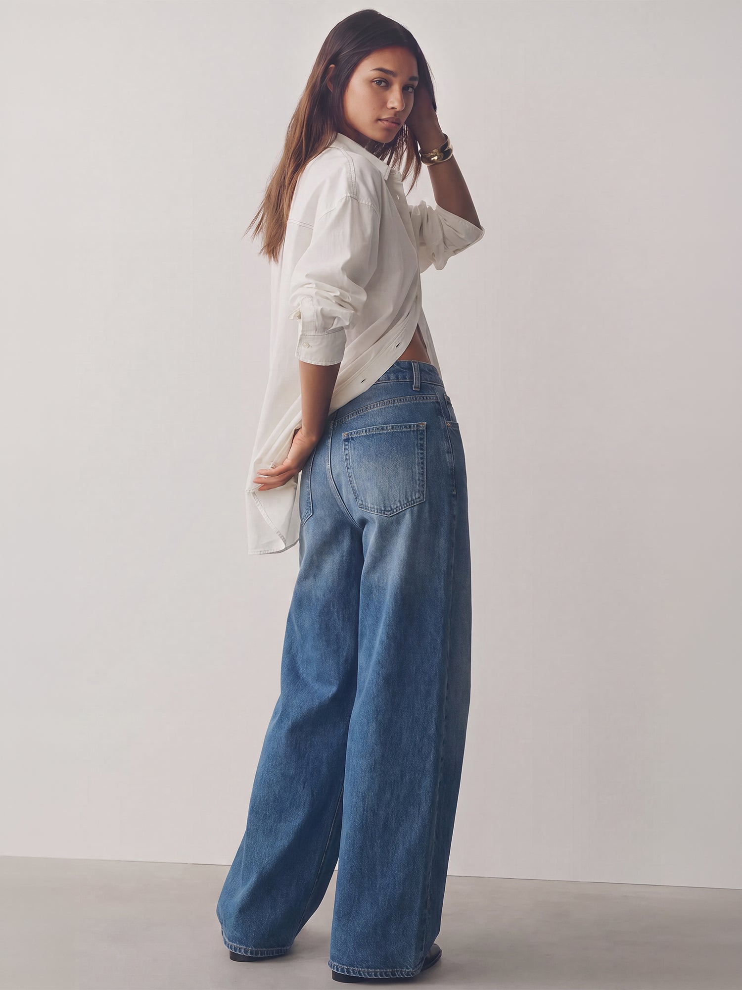 High Waisted Baggy Wide Leg Denim Jeans – New York & Company