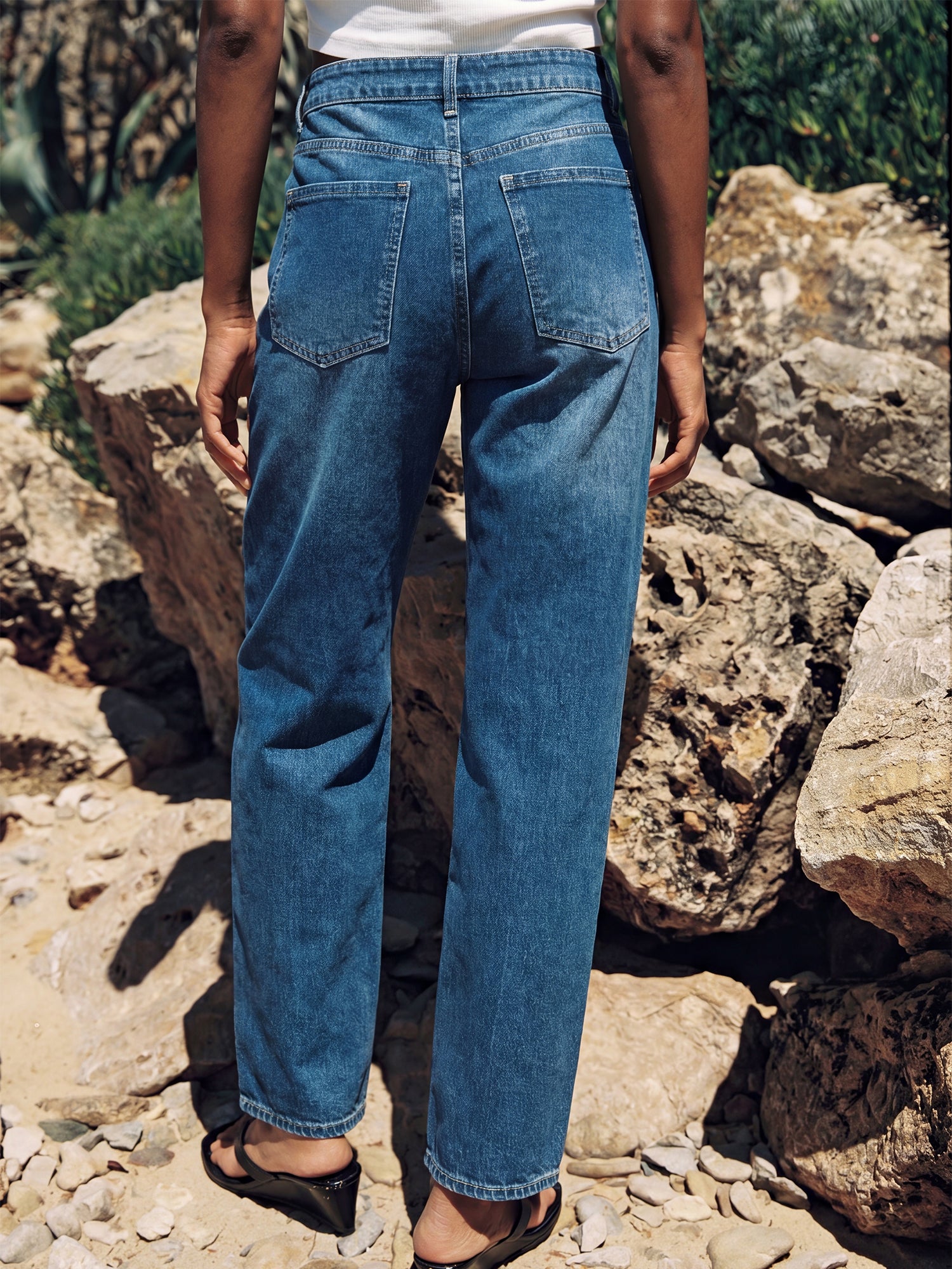 High Waisted Baggy Wide Leg Denim Jeans – New York & Company