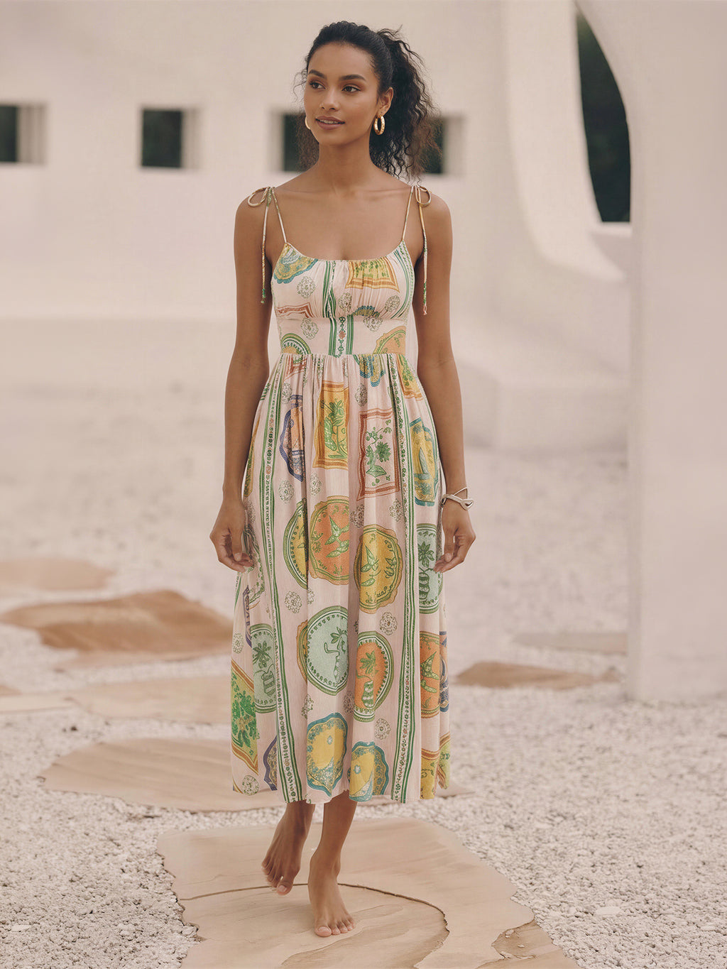 sleeveless print tie pleated dress Sweetheart Off-Shoulder Party Gowns Sleeveless Print-Tulle Pleated Tie Laxag