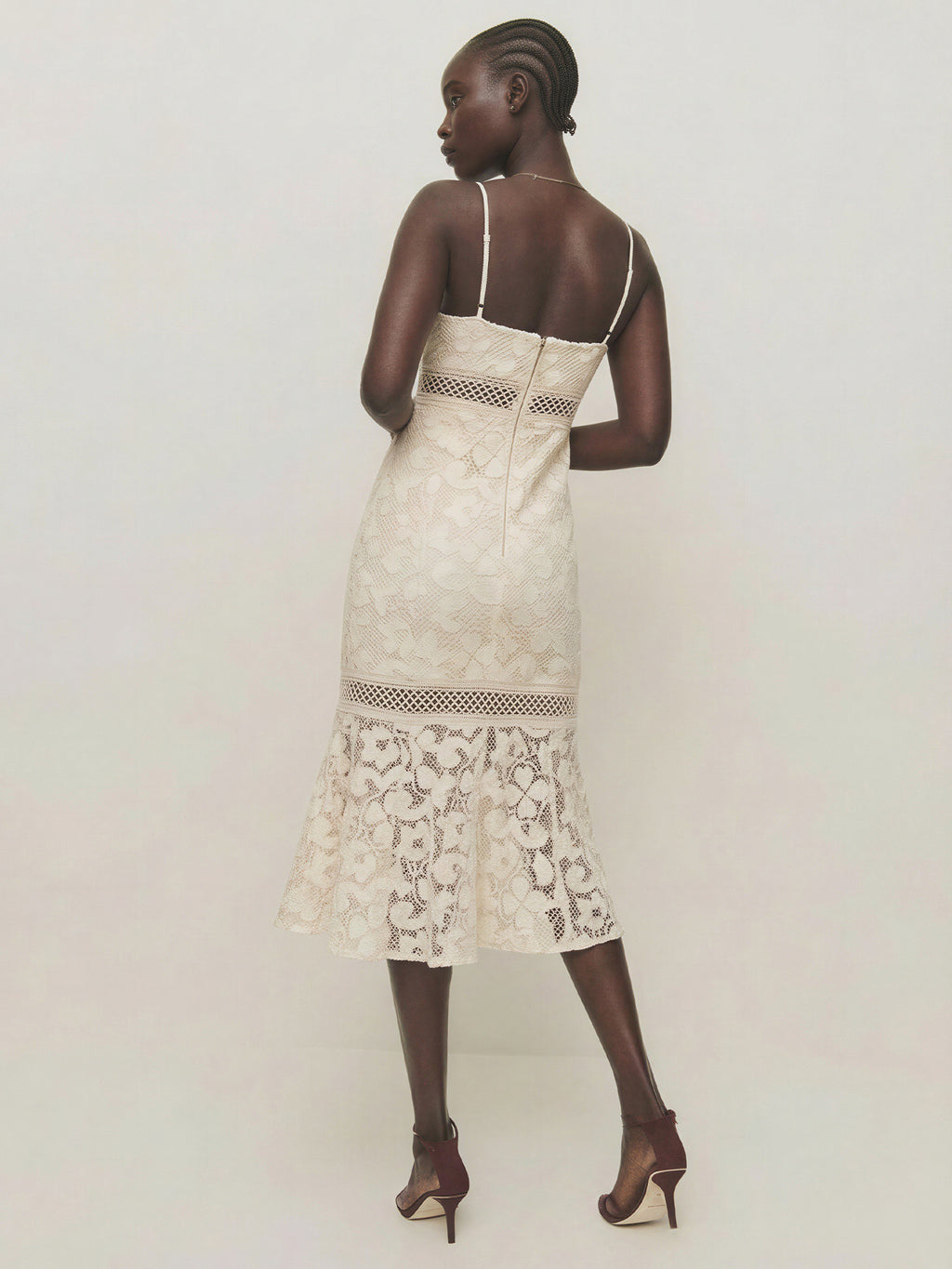 new york and company lace dress Sleevless Lace Eyelet Shirt Mini Dress SMALL / White