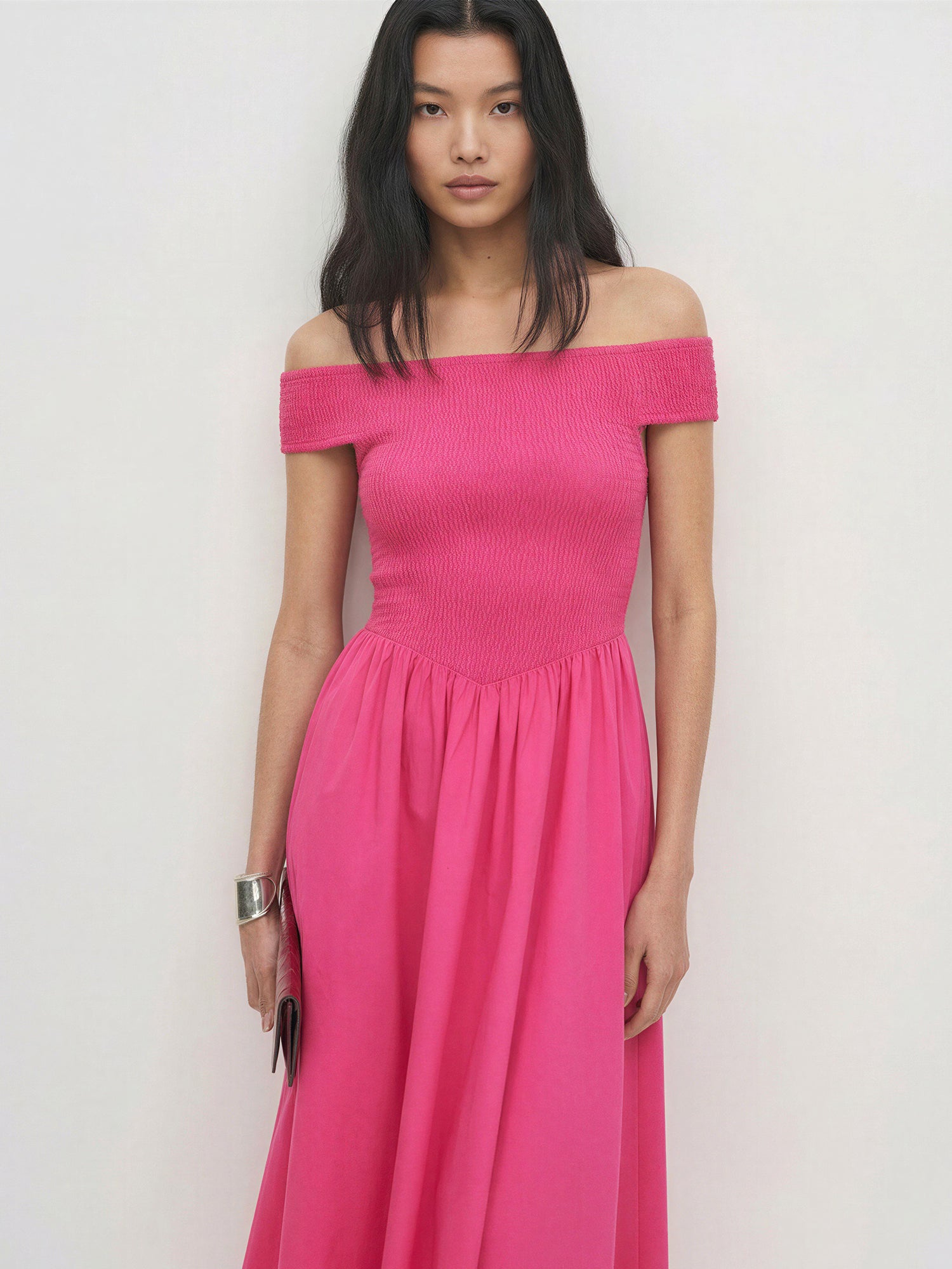 pink dress company Somewhere Special Pink Embroidered Midi Dress, Small - The Mint Julep Boutique