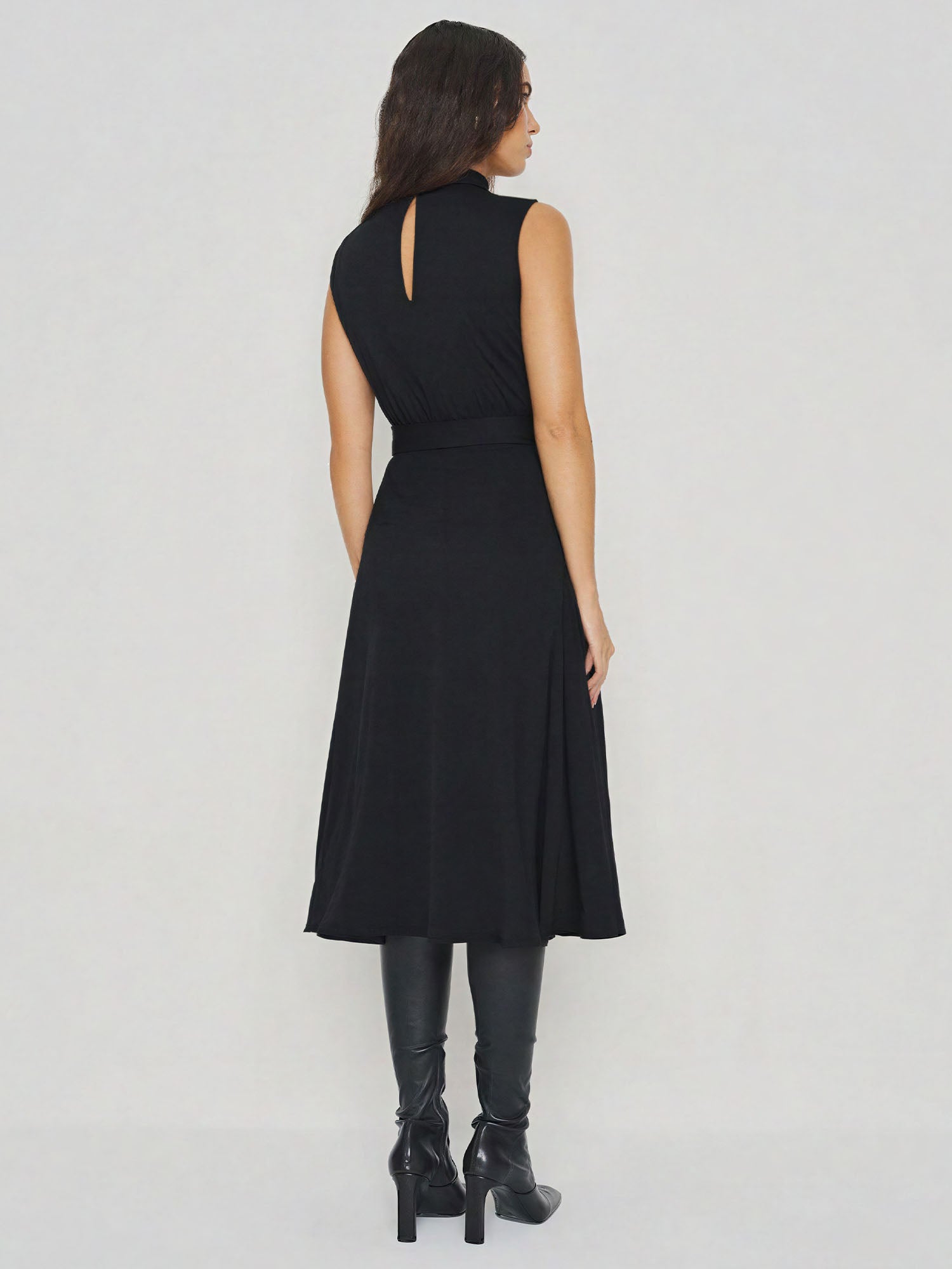 Cowl Neck Satin Midi Shift Dress New York & Company Cowl Neck Satin Midi Shift Dress New York & Company