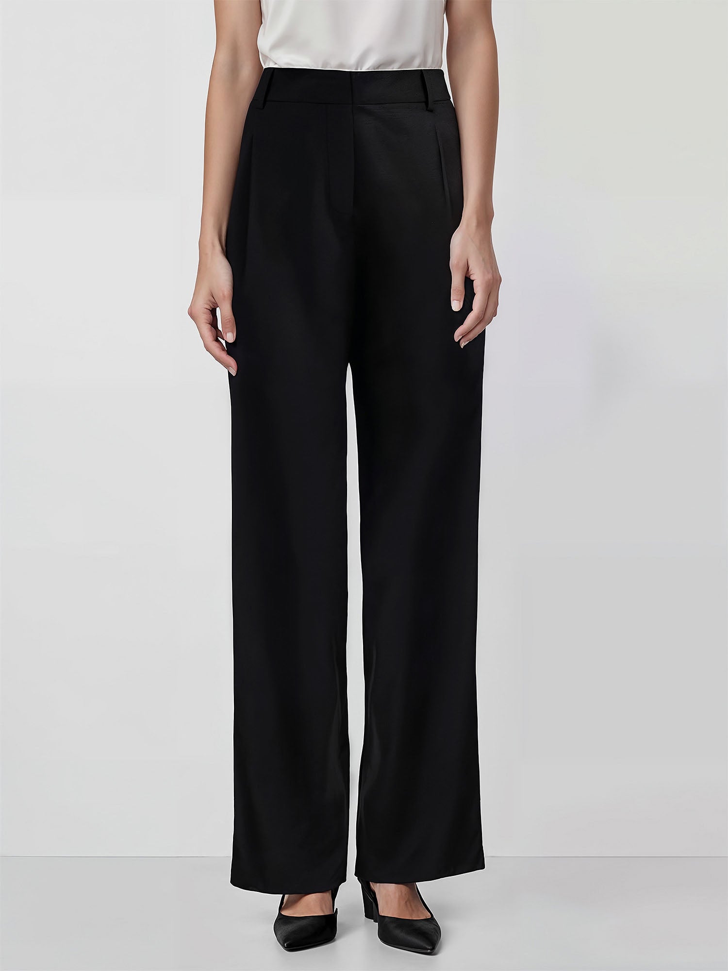 The Serenity Pant - High Waisted Pleated Wide Leg