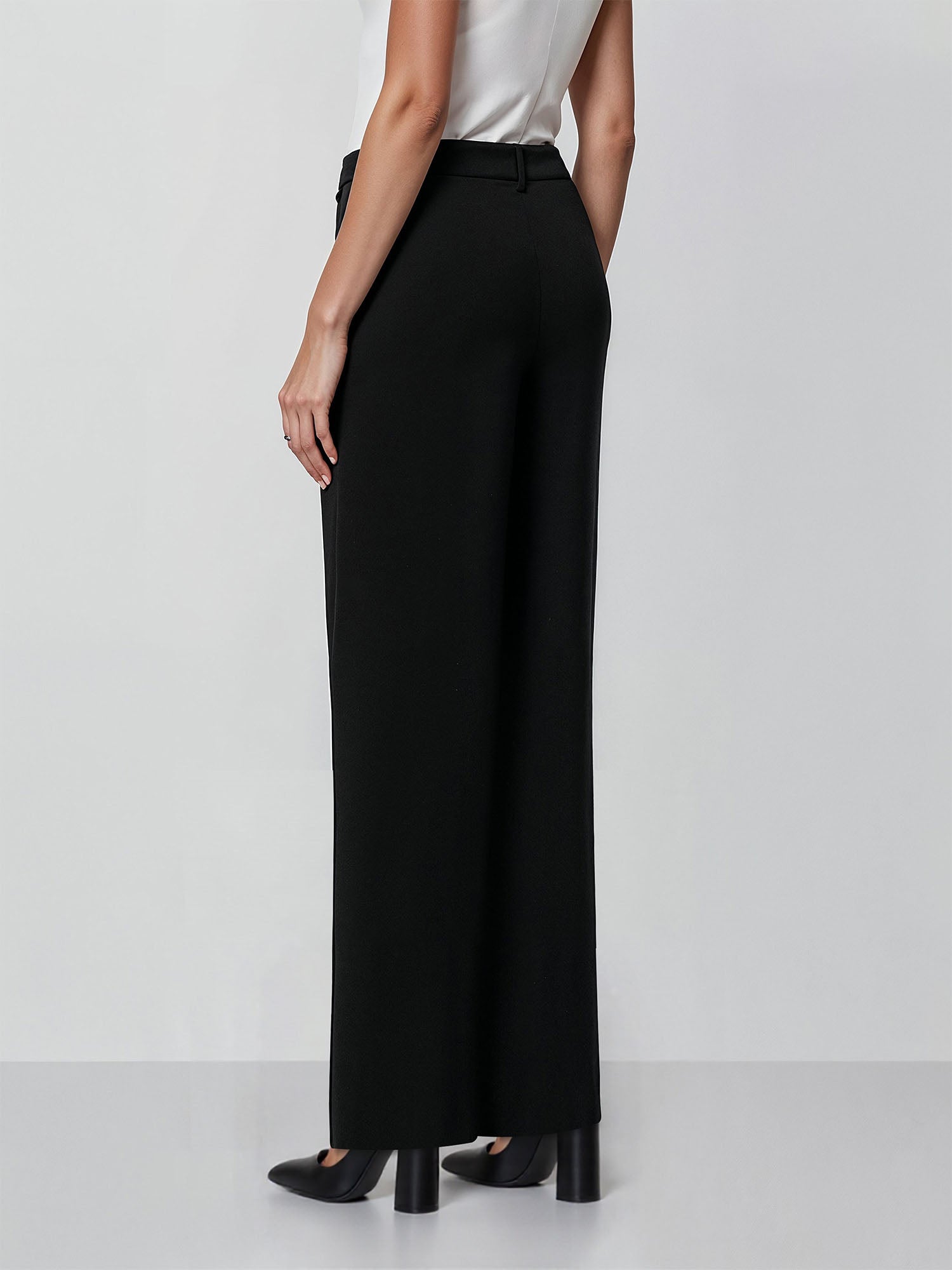 The Serenity Pant - High Waisted Pleated Wide Leg