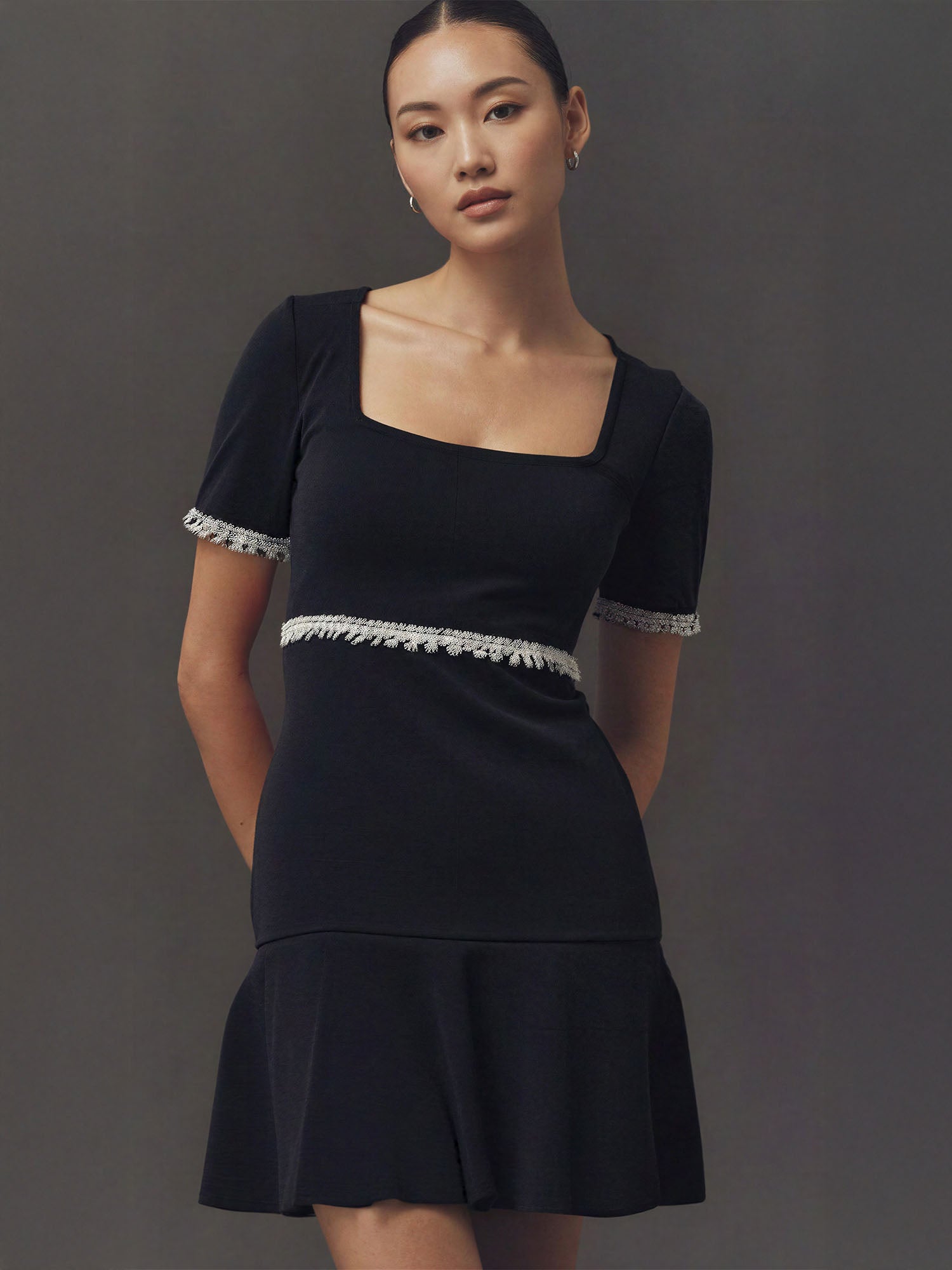 Tweed Short Sleeve Mini Dress New York & Company Tweed Short Sleeve Mini Dress New York & Company