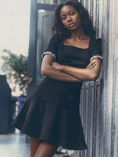Tweed Short Sleeve Mini Dress – New York & Company