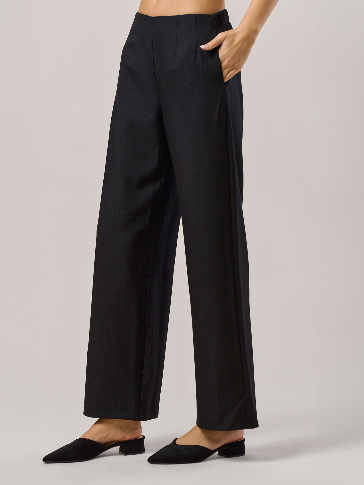 Straight Leg Pants With Back Zipper – New York & Company