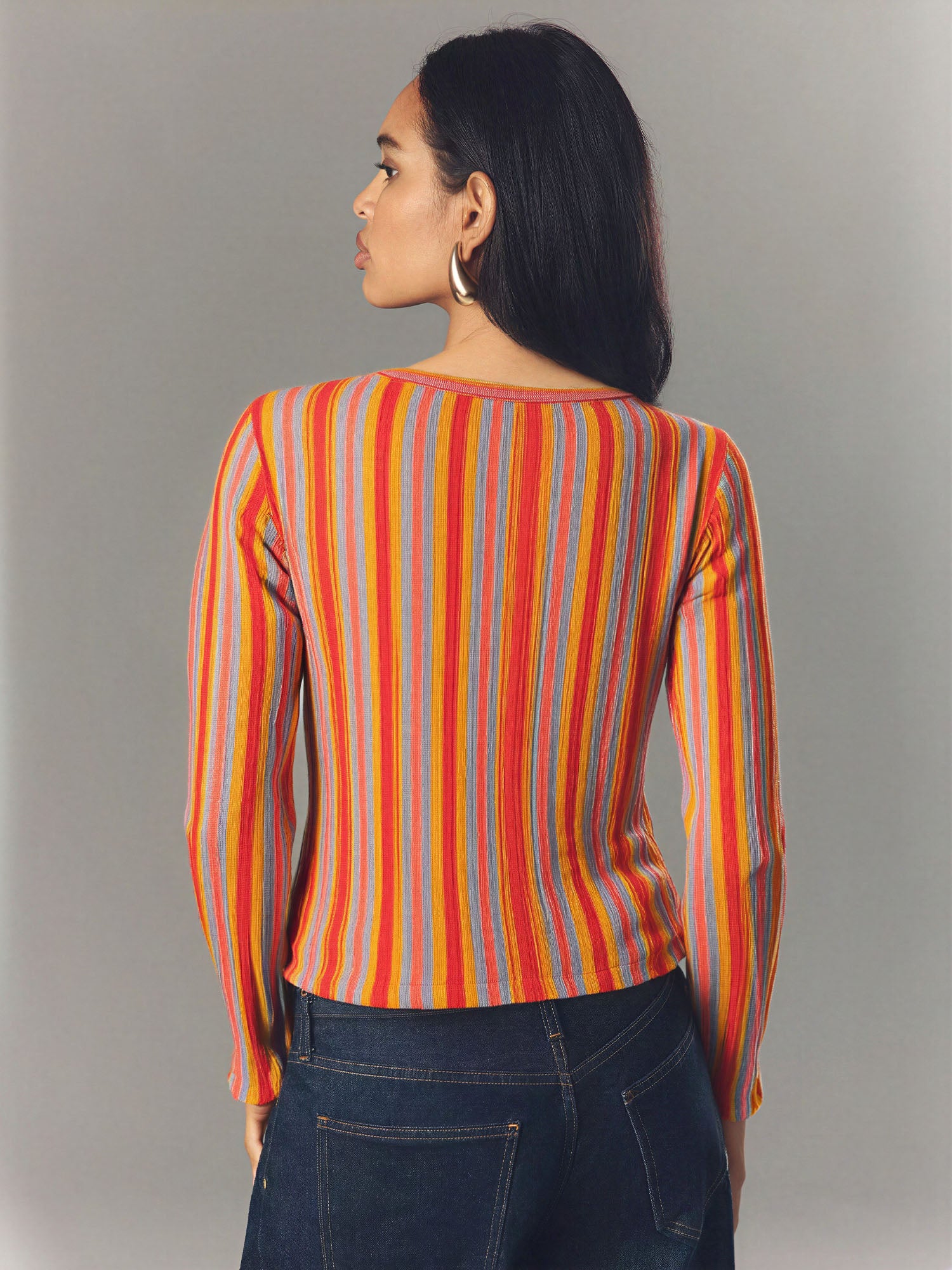 Crew Neck Vertical Stripe Sweater – New York & Company