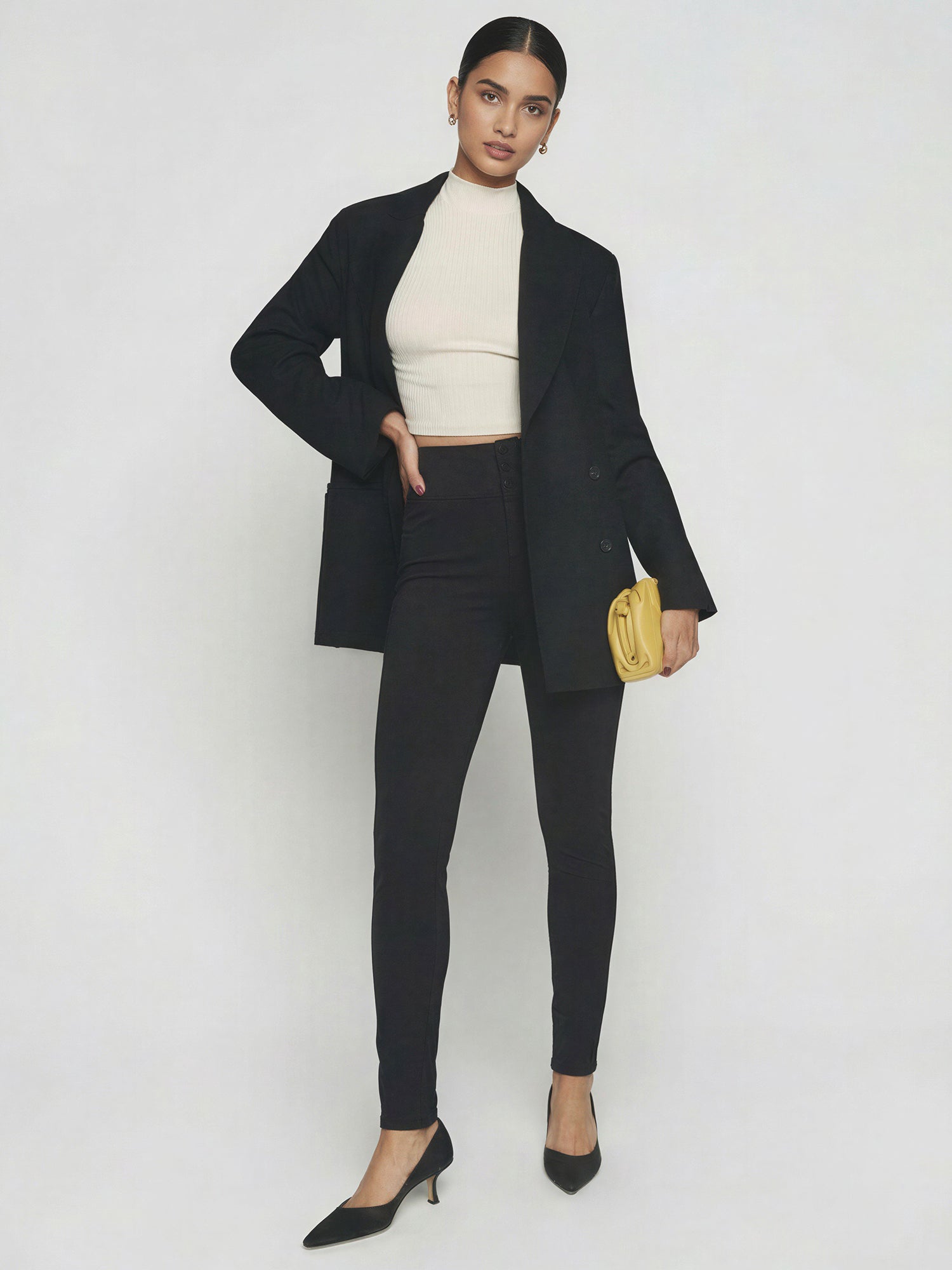 3 Button Mid Rise Skinny Pants – New York & Company